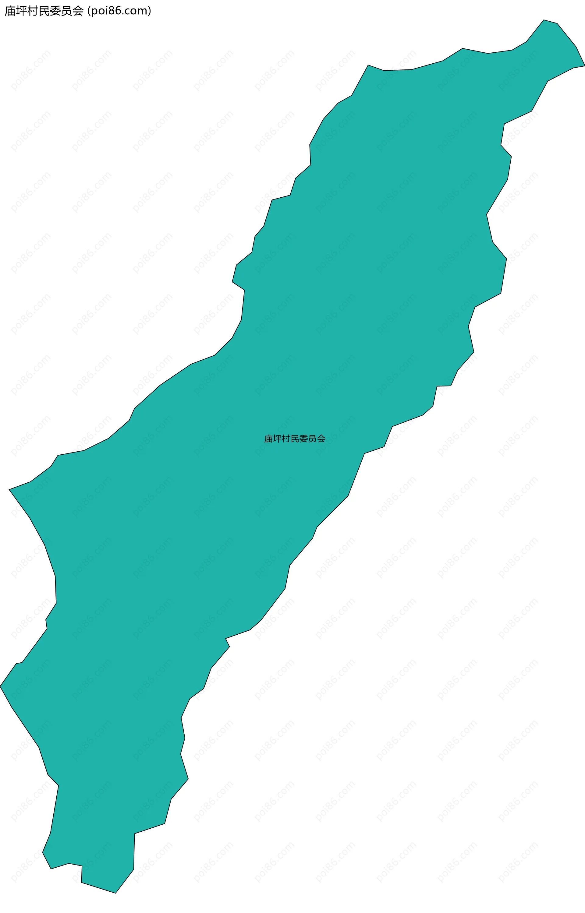 庙坪村民委员会边界地图