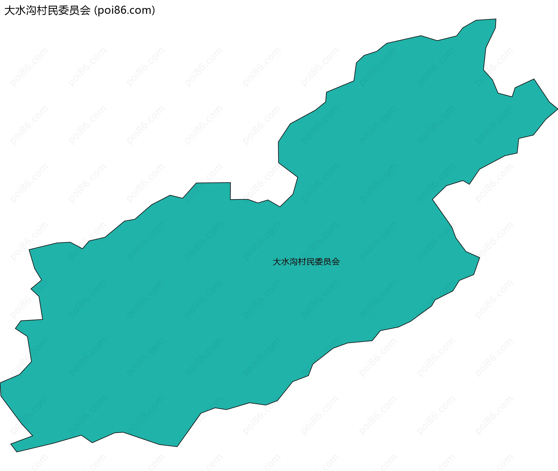 大水沟村民委员会边界地图