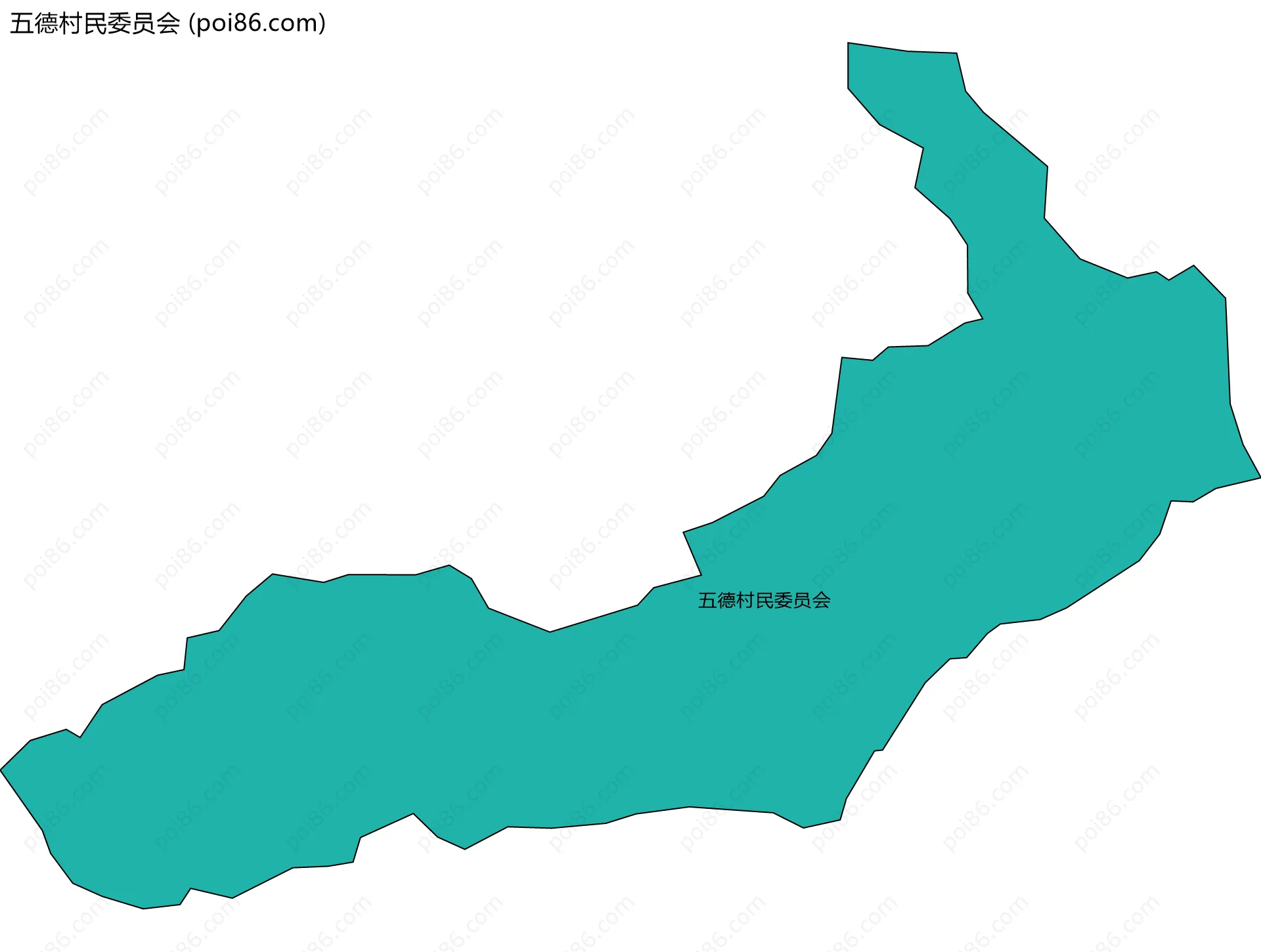 五德村民委员会边界地图