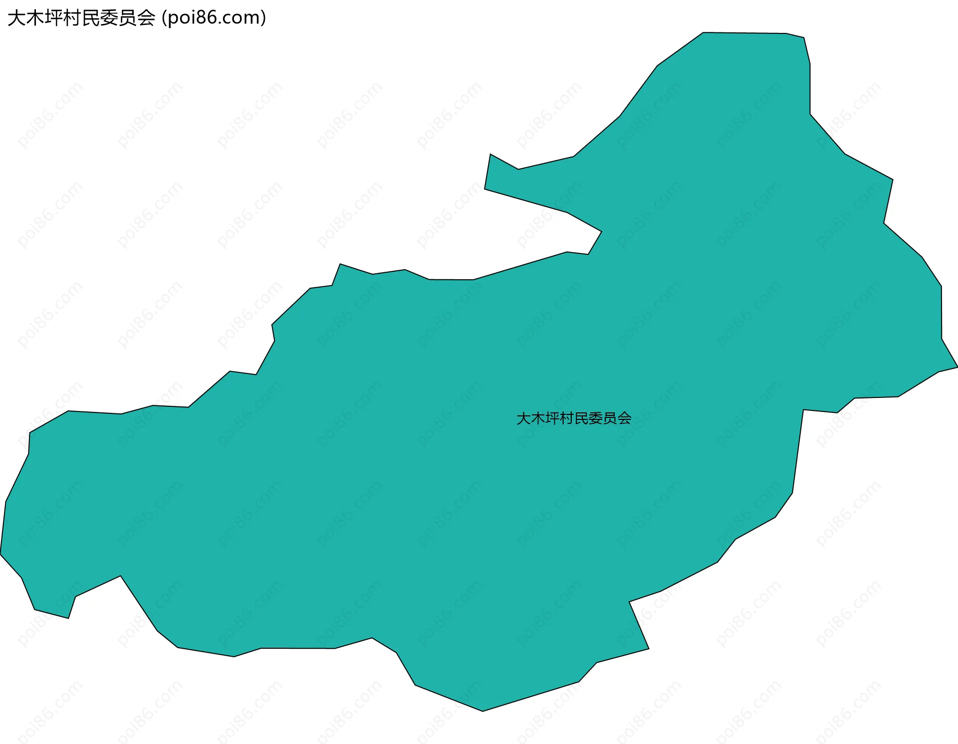 大木坪村民委员会边界地图