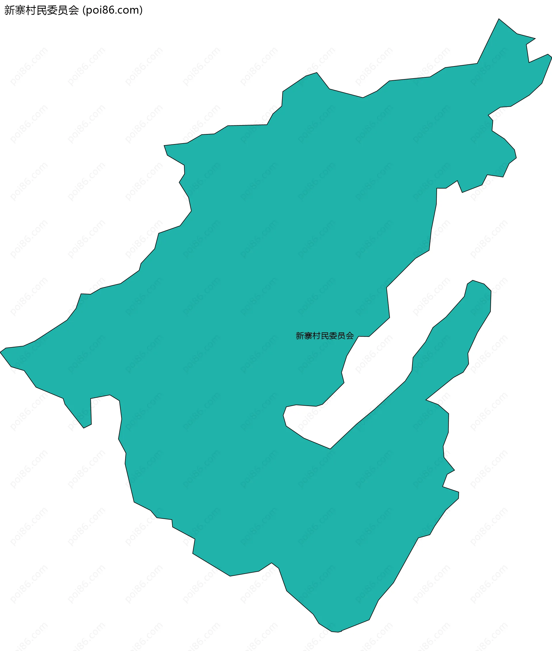 新寨村民委员会边界地图