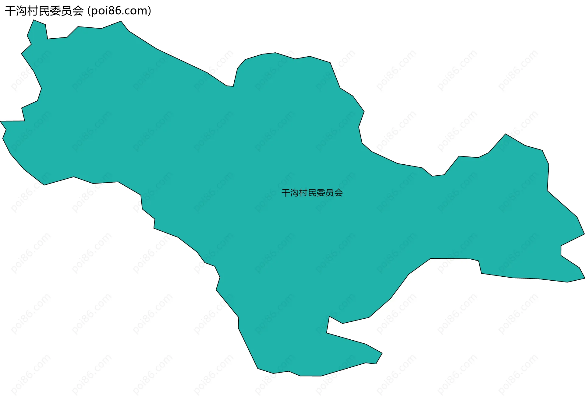 干沟村民委员会边界地图