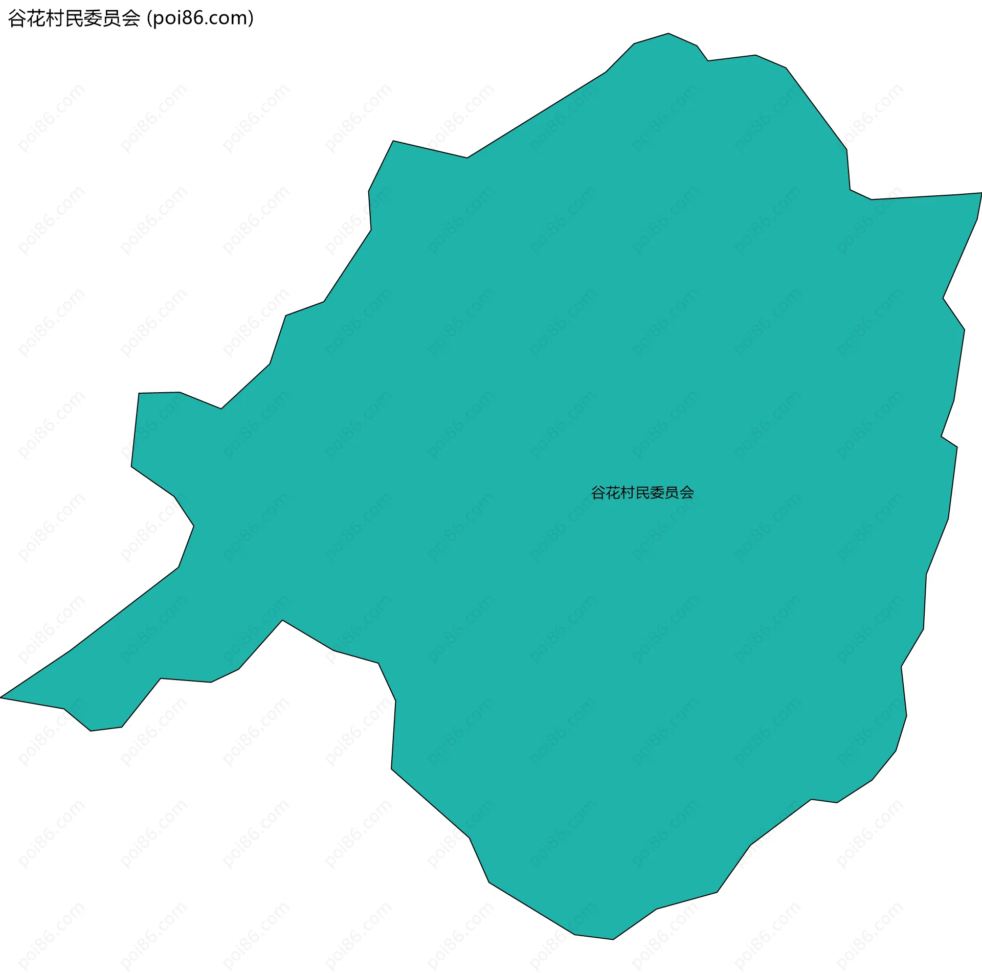 谷花村民委员会边界地图