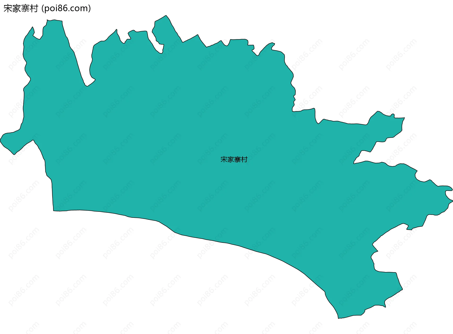 宋家寨村边界地图