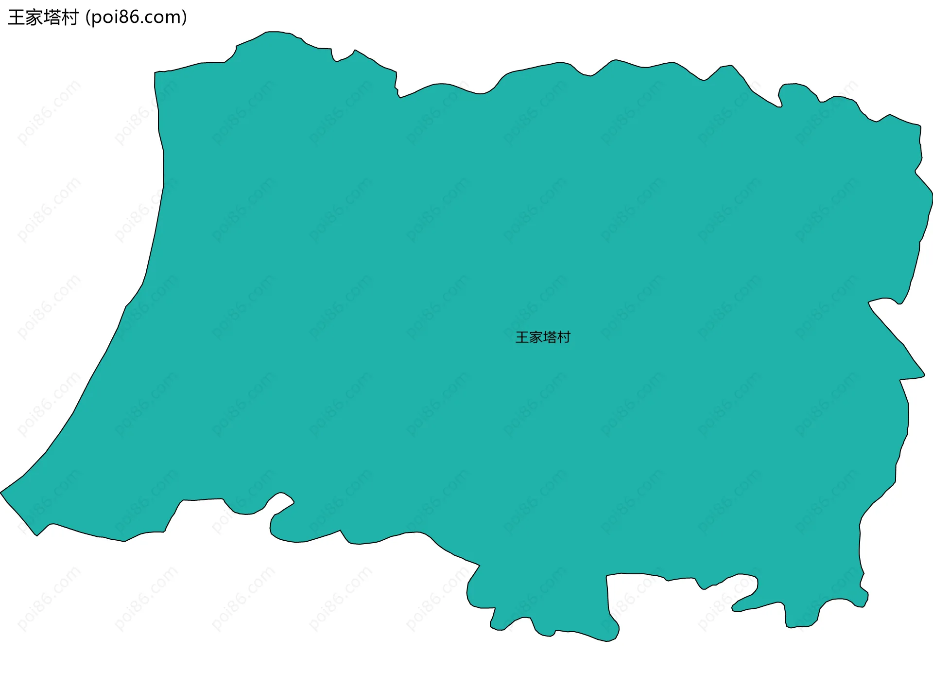 王家塔村边界地图