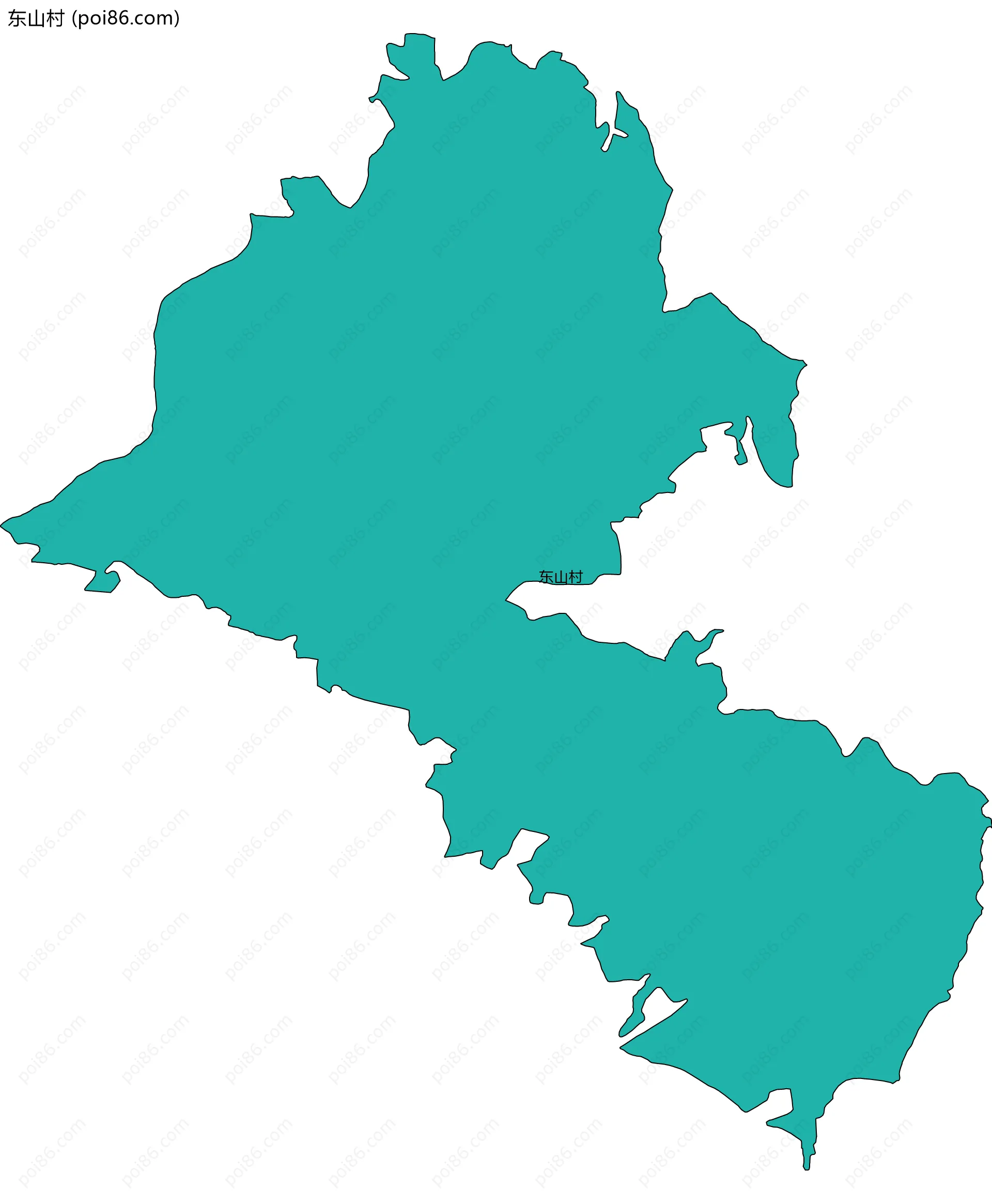 东山村边界地图