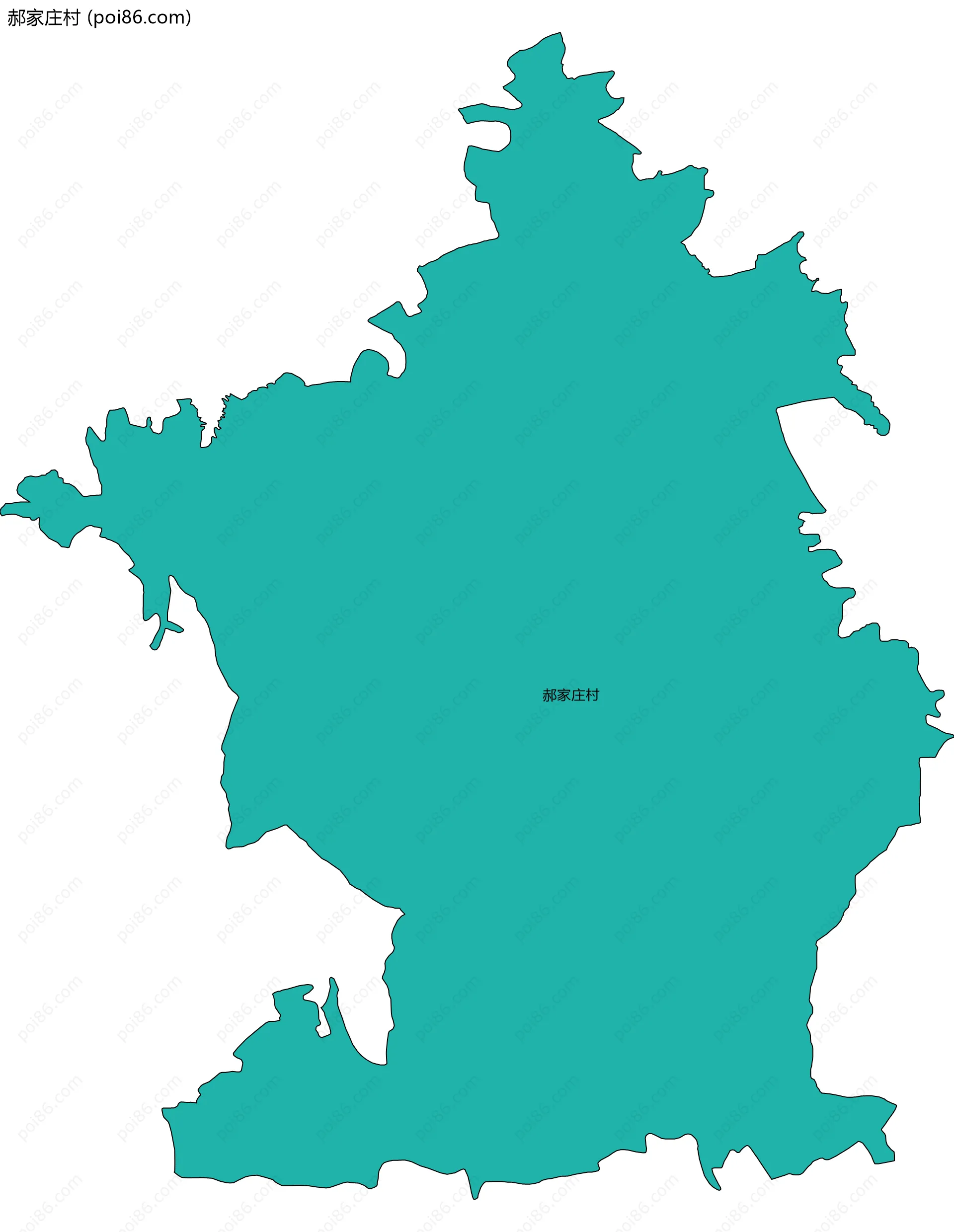 郝家庄村边界地图