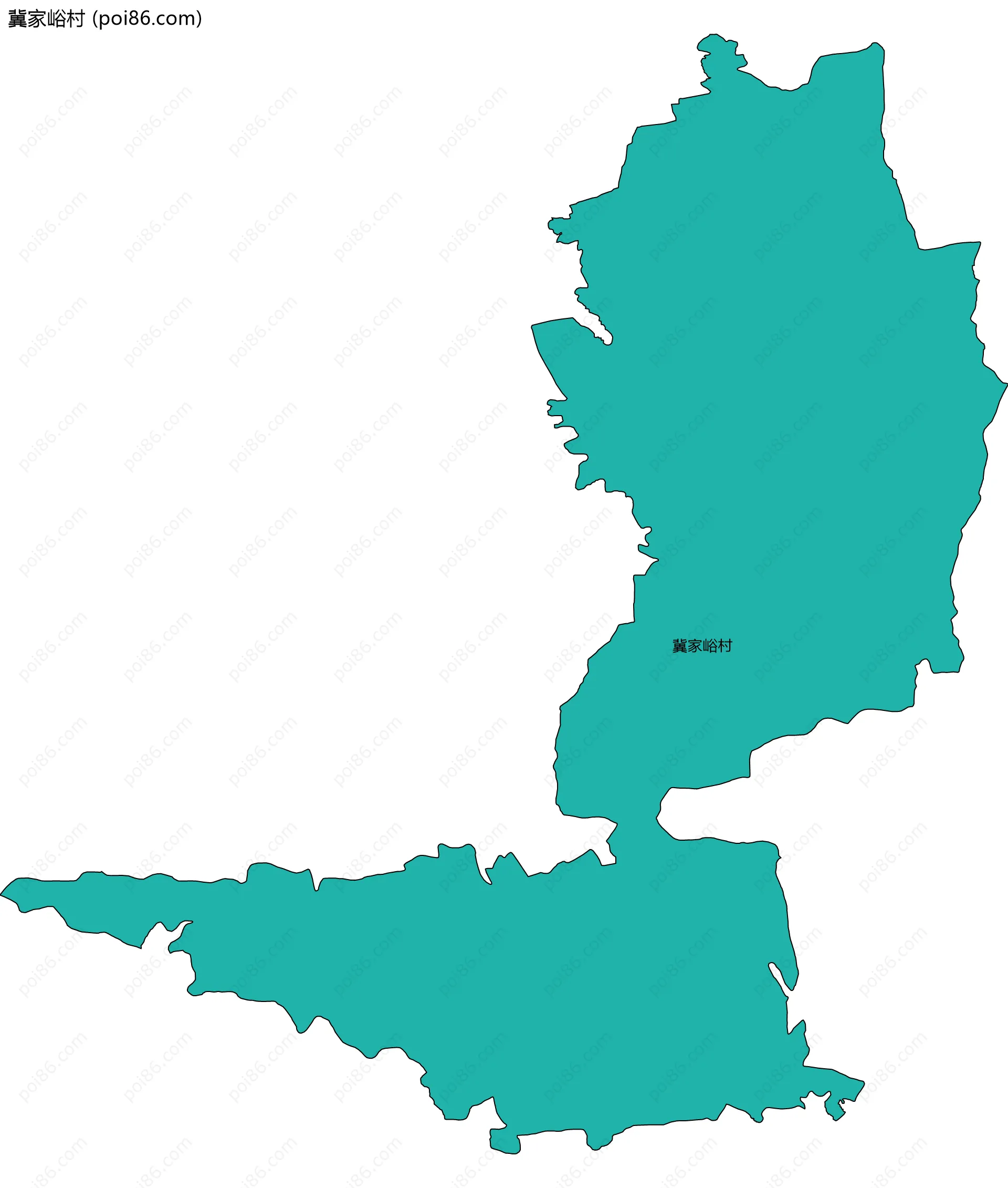 冀家峪村边界地图