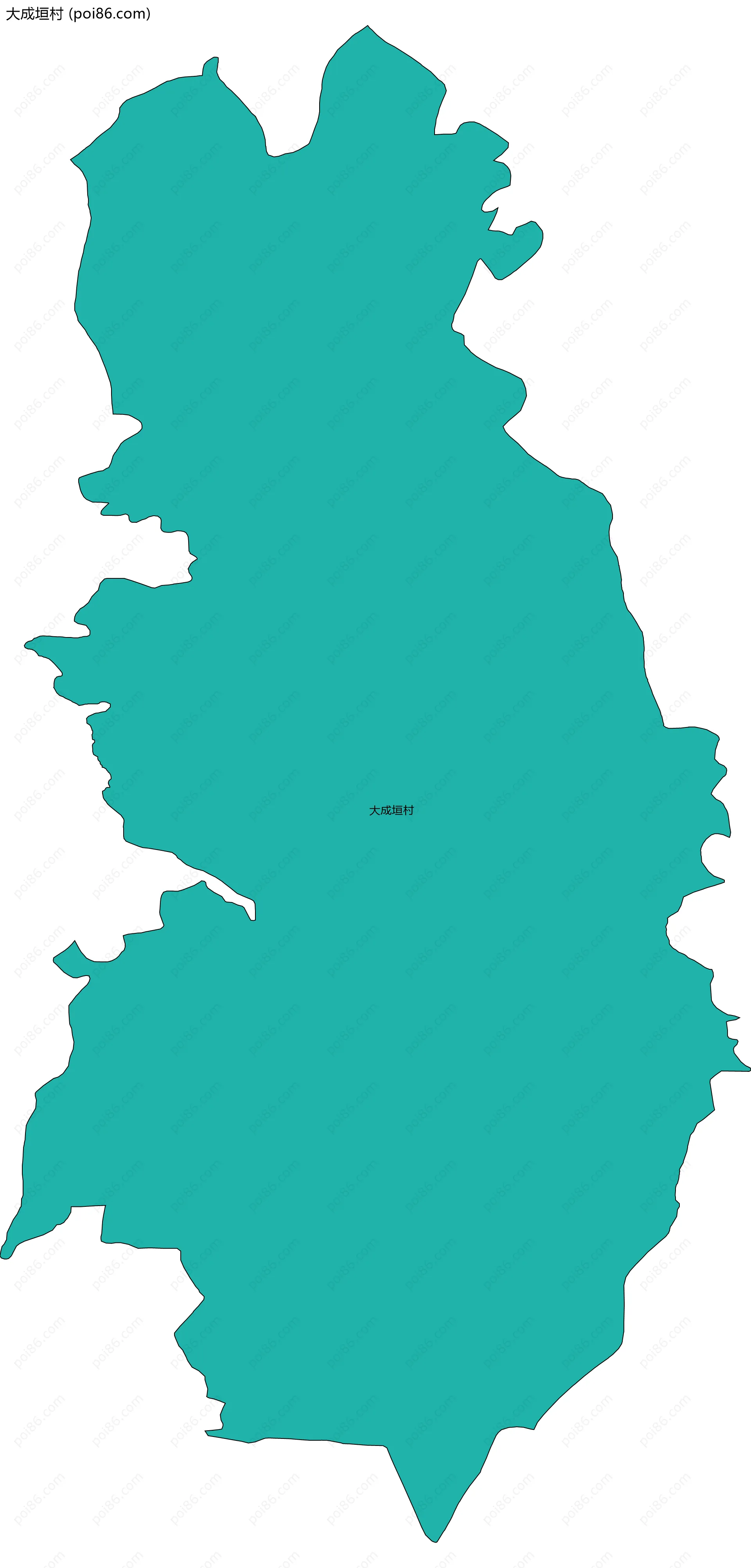 大成垣村边界地图
