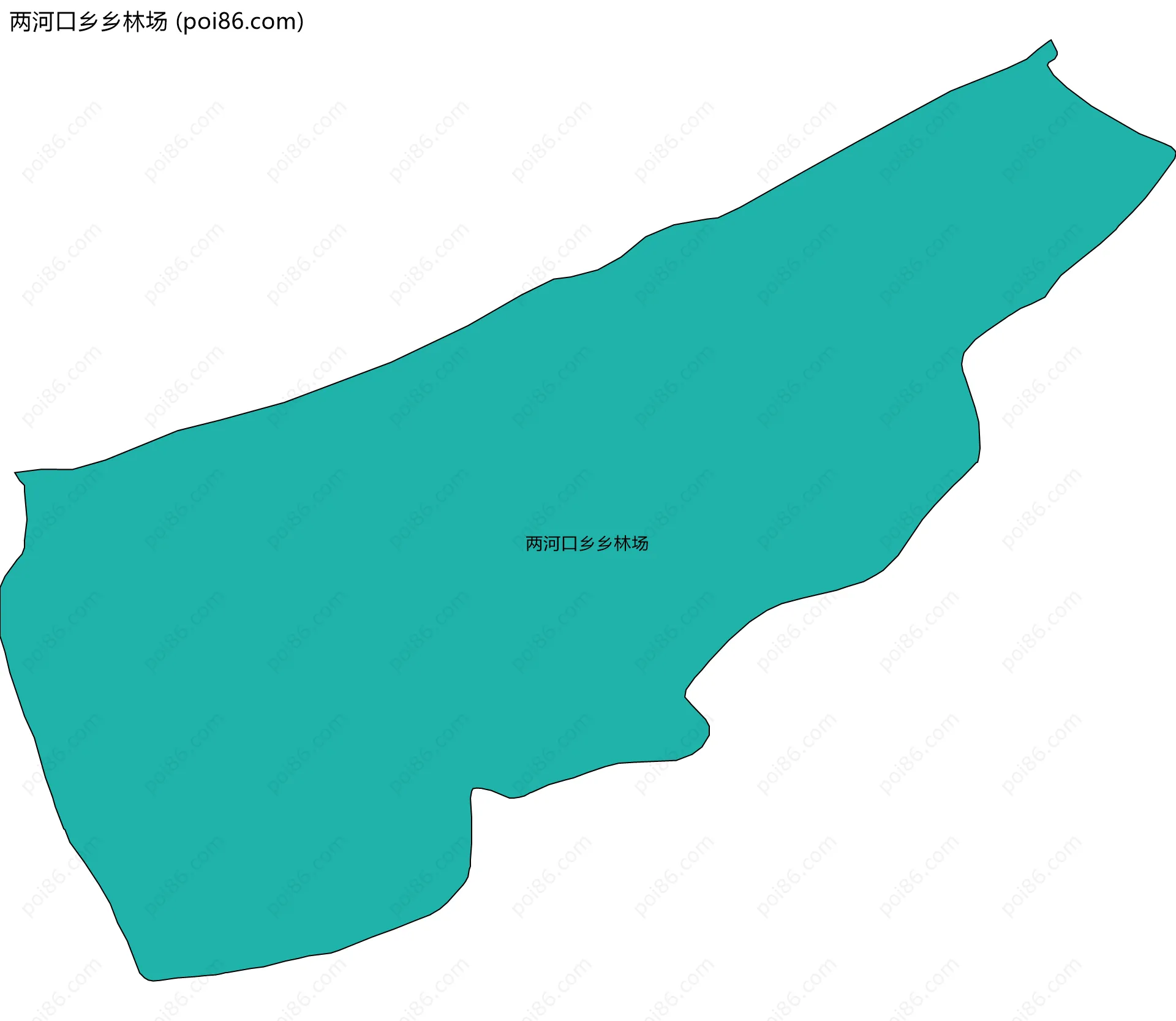 两河口乡乡林场边界地图