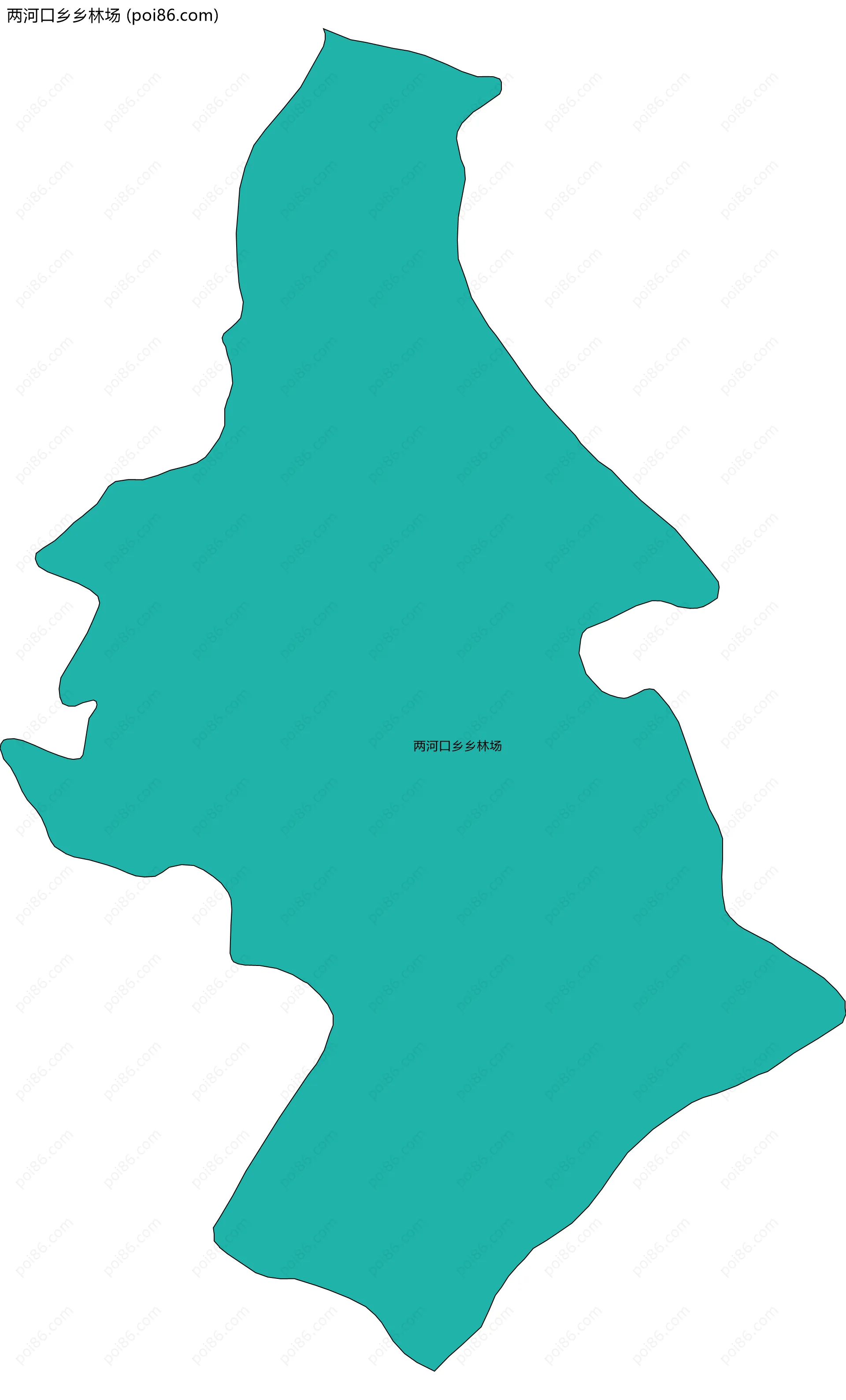 两河口乡乡林场边界地图