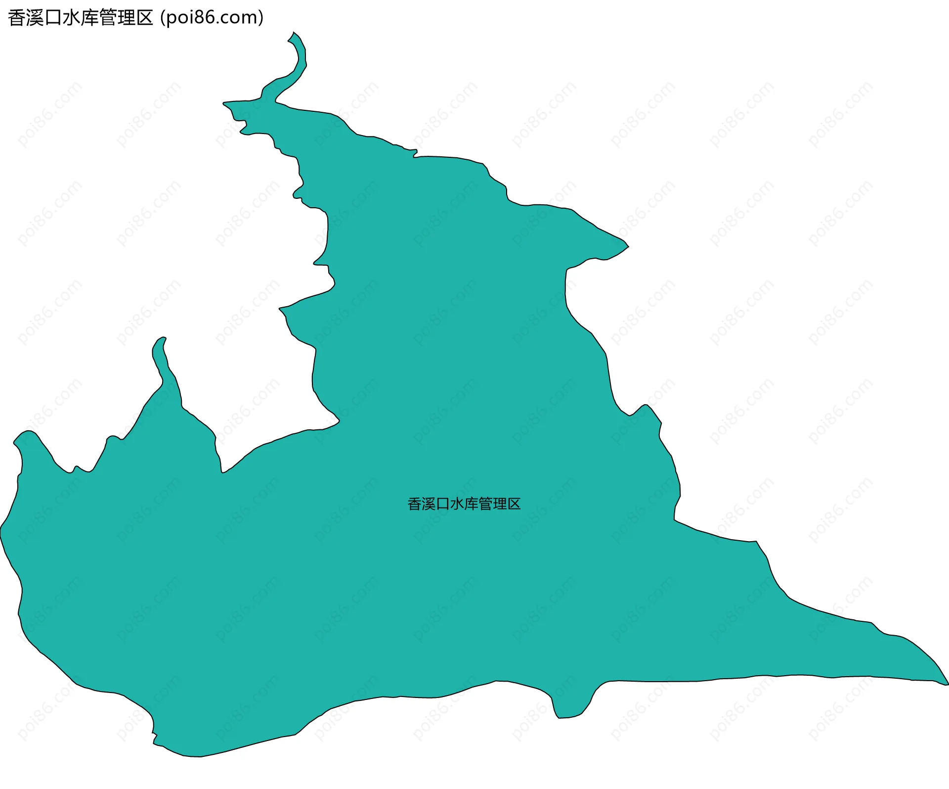 香溪口水库管理区边界地图