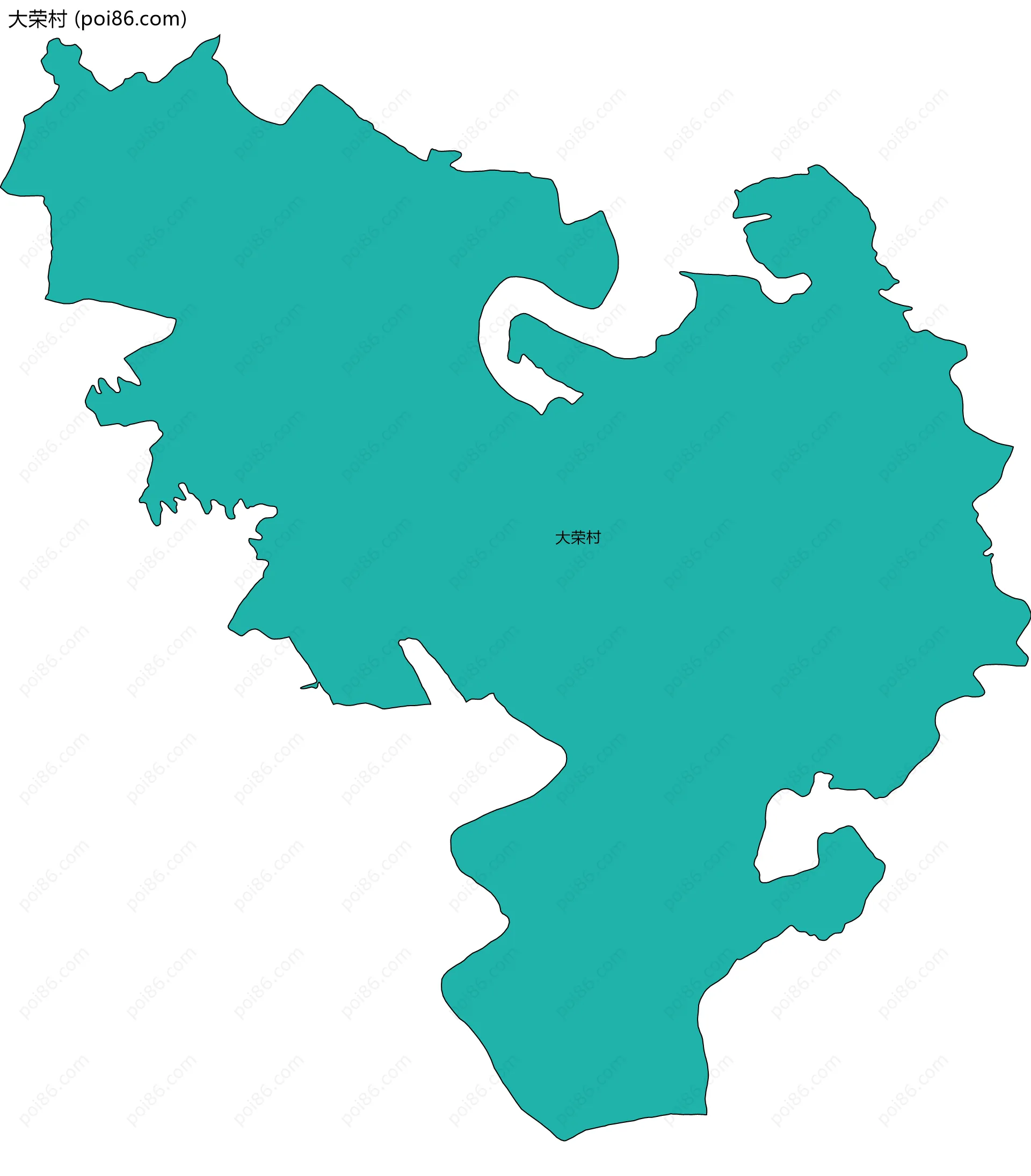 大荣村边界地图