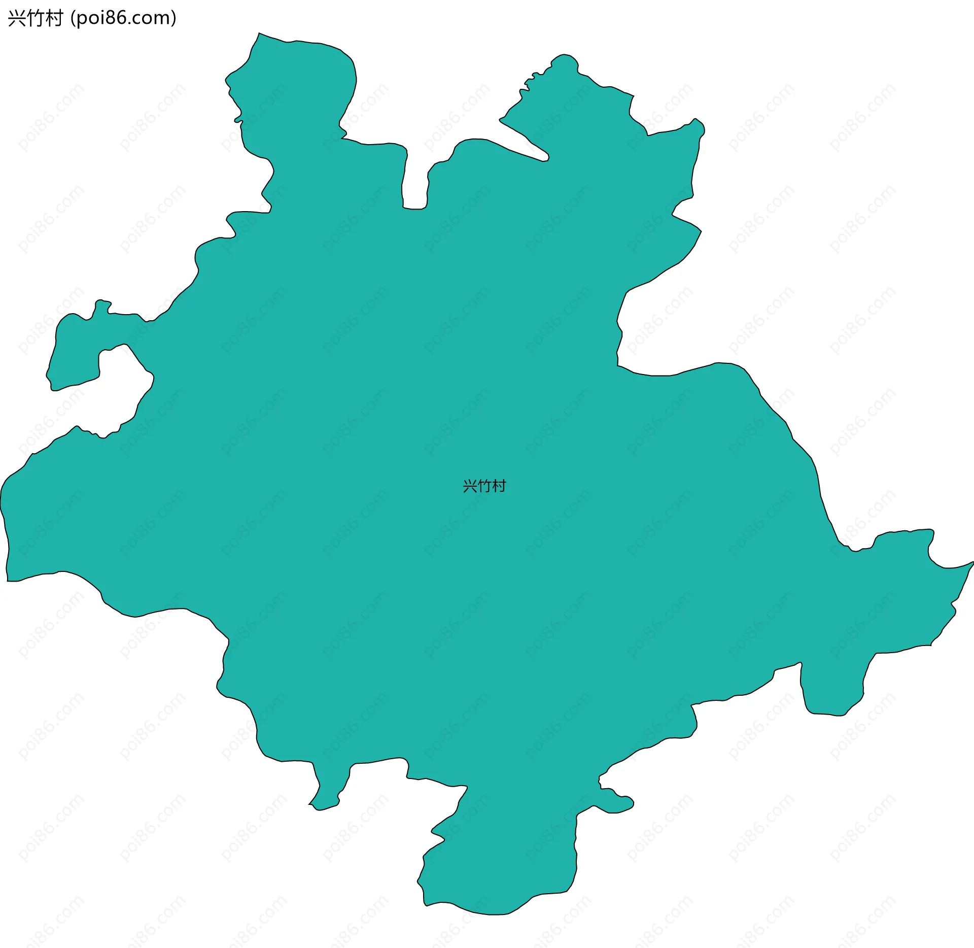 兴竹村边界地图