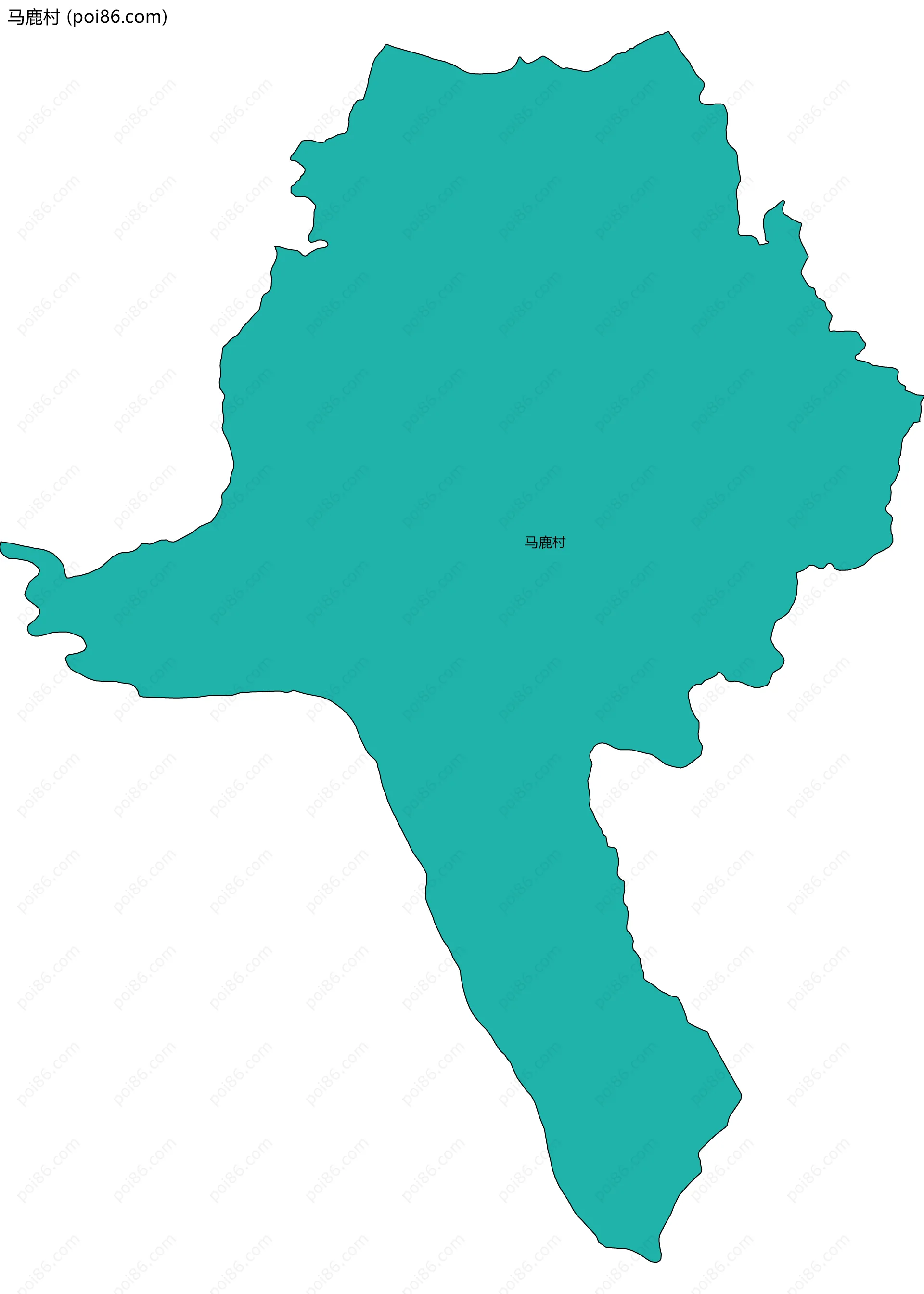 马鹿村边界地图