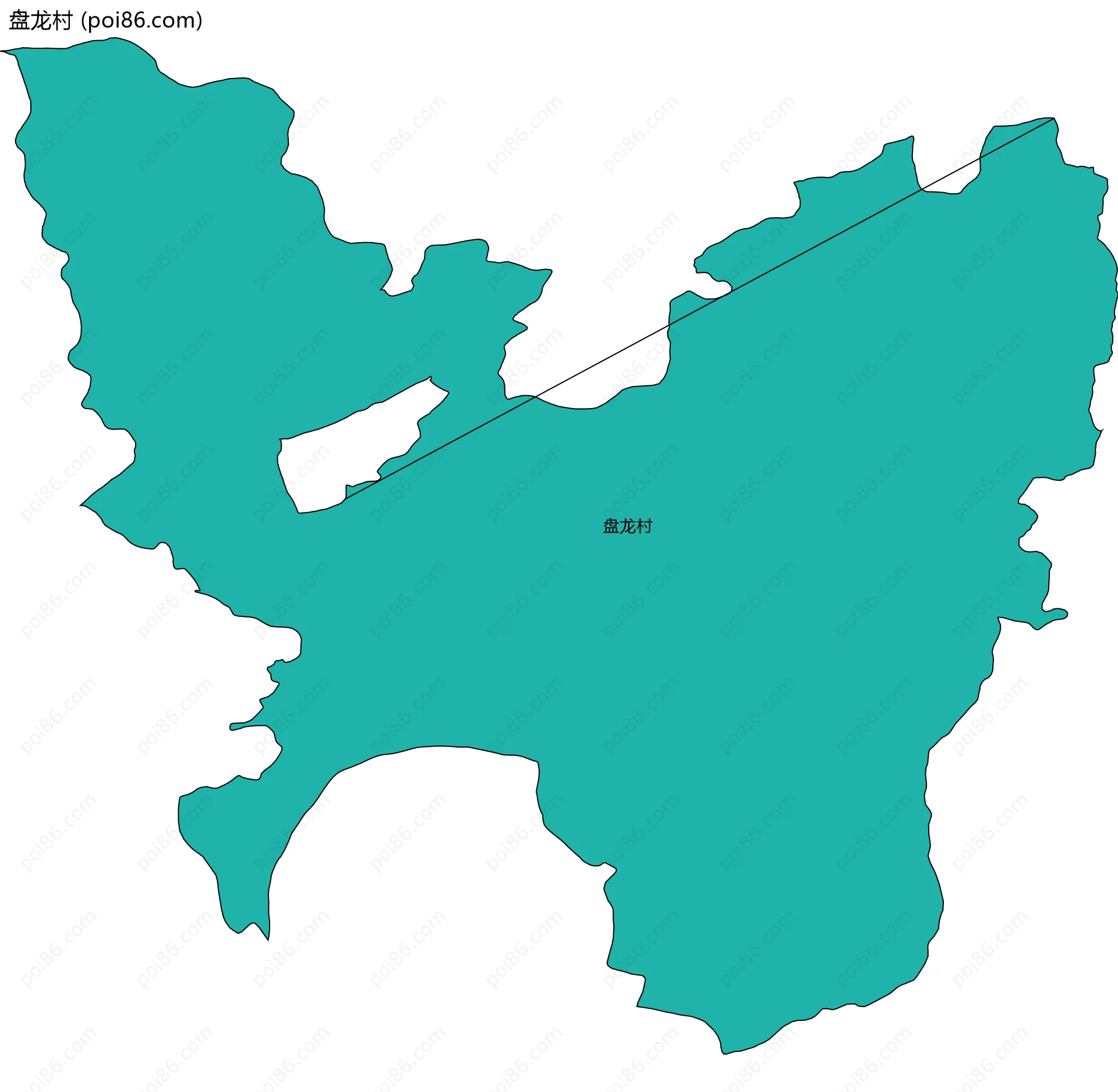 盘龙村边界地图