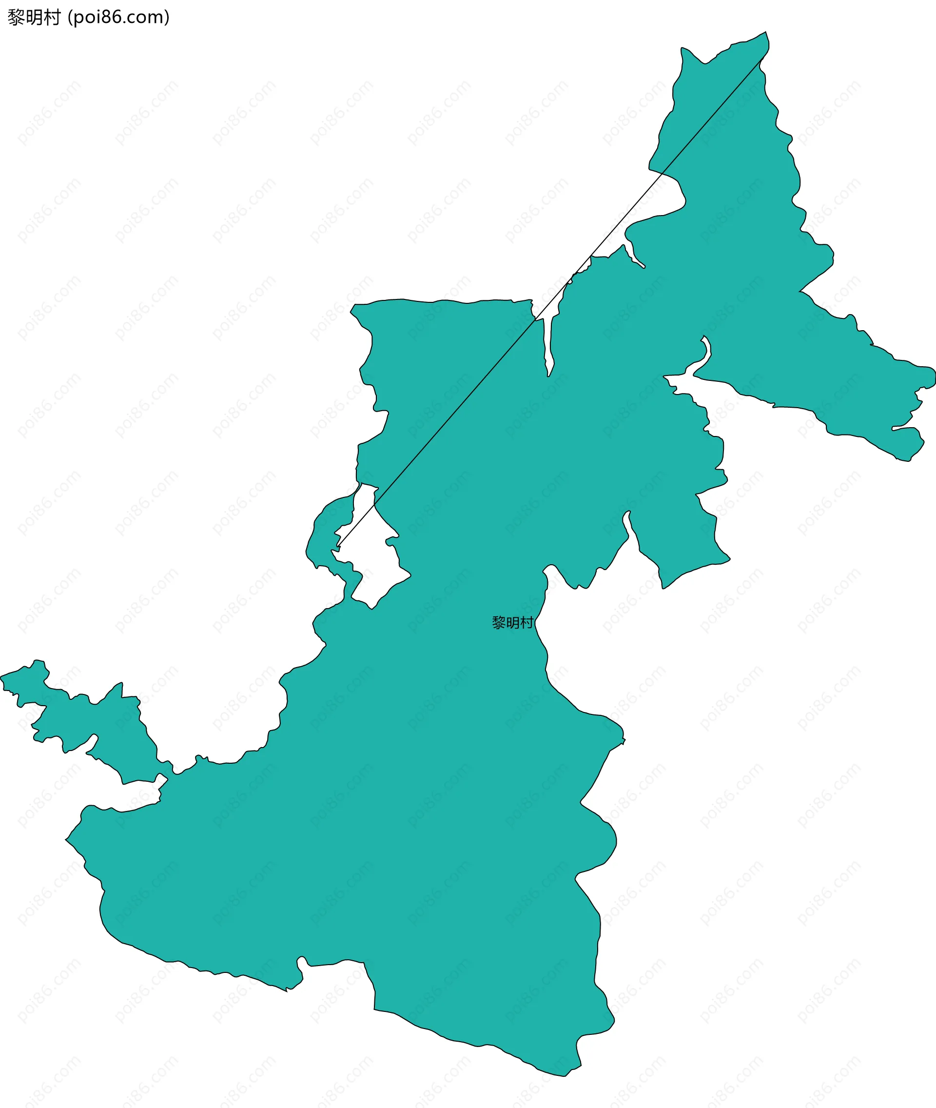 黎明村边界地图