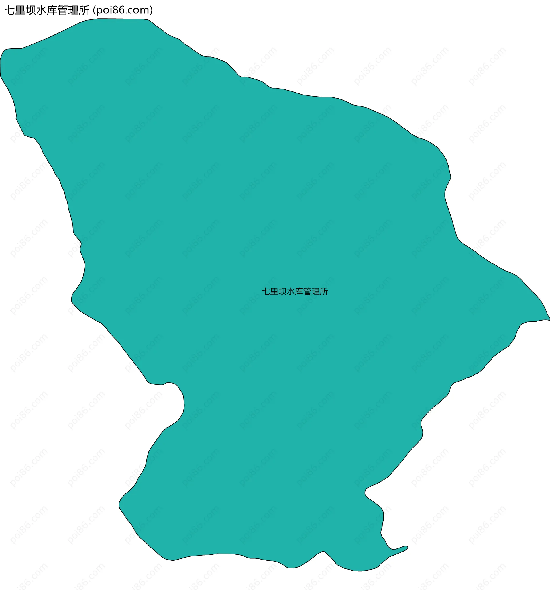 七里坝水库管理所边界地图