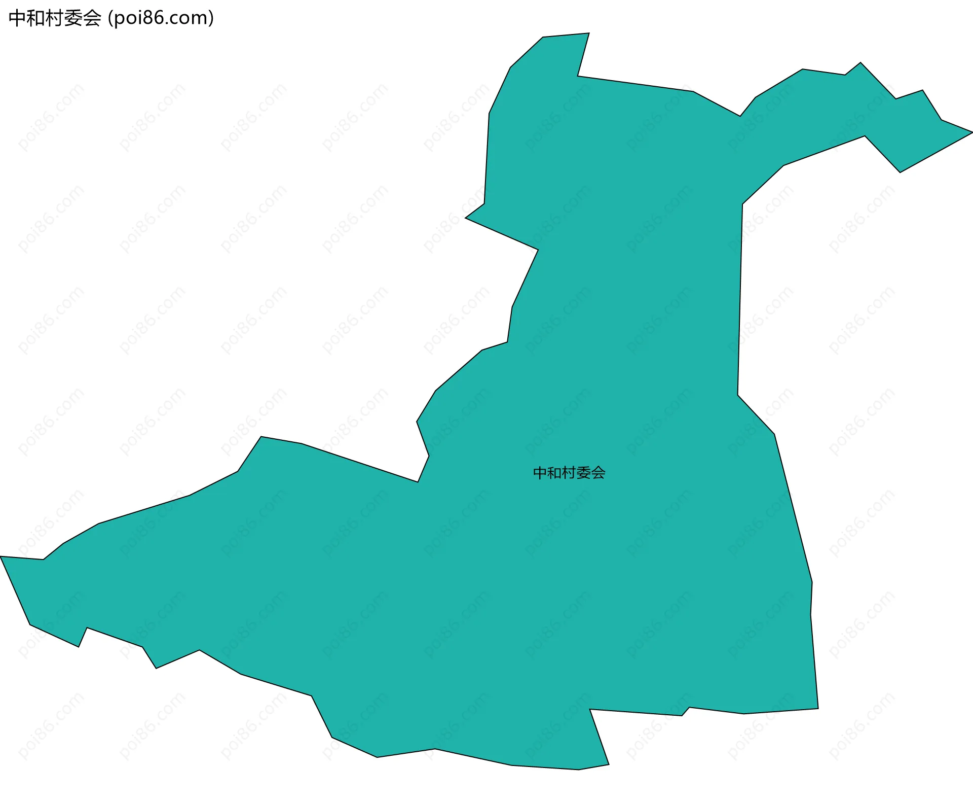 中和村委会边界地图