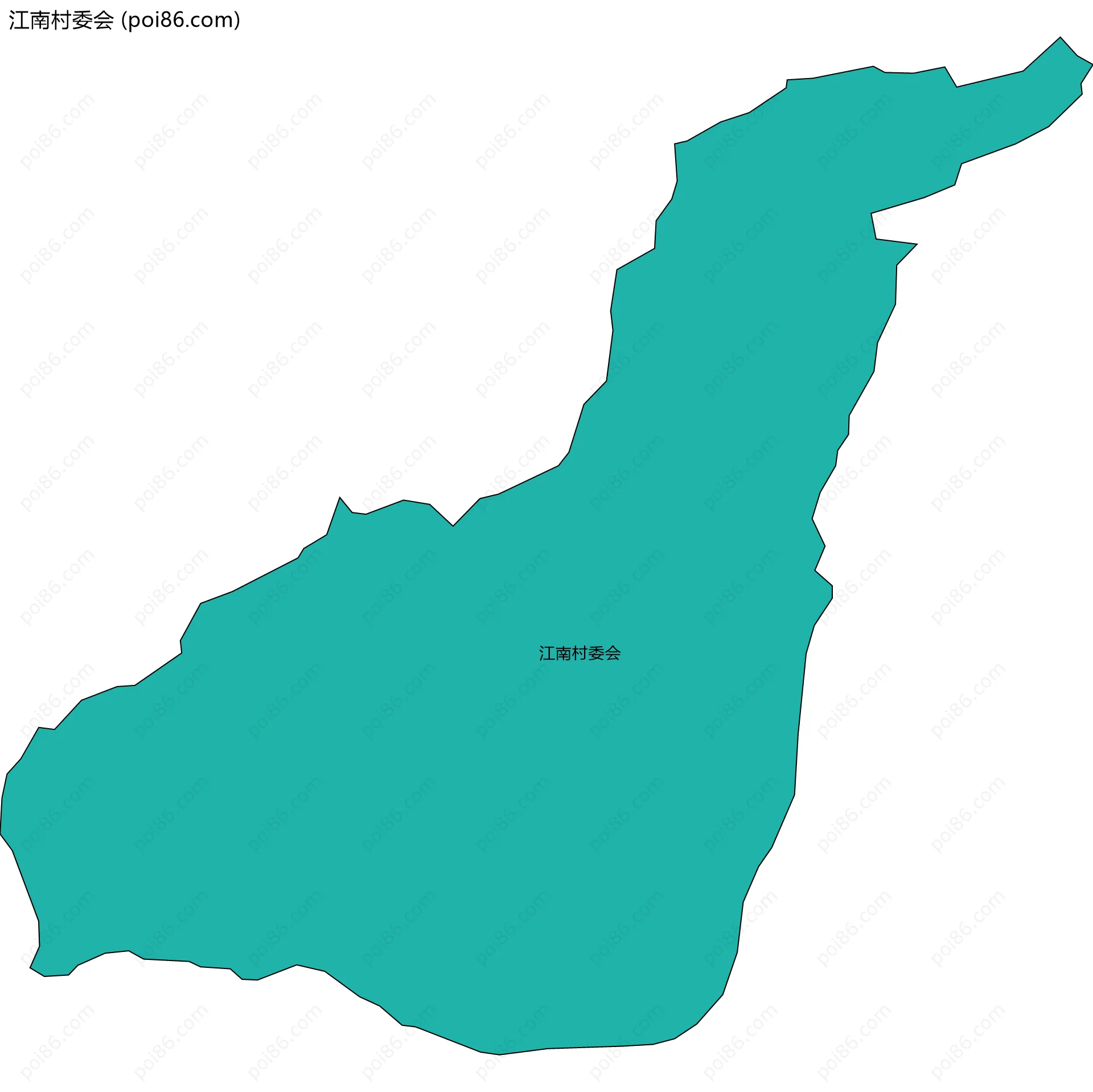 江南村委会边界地图