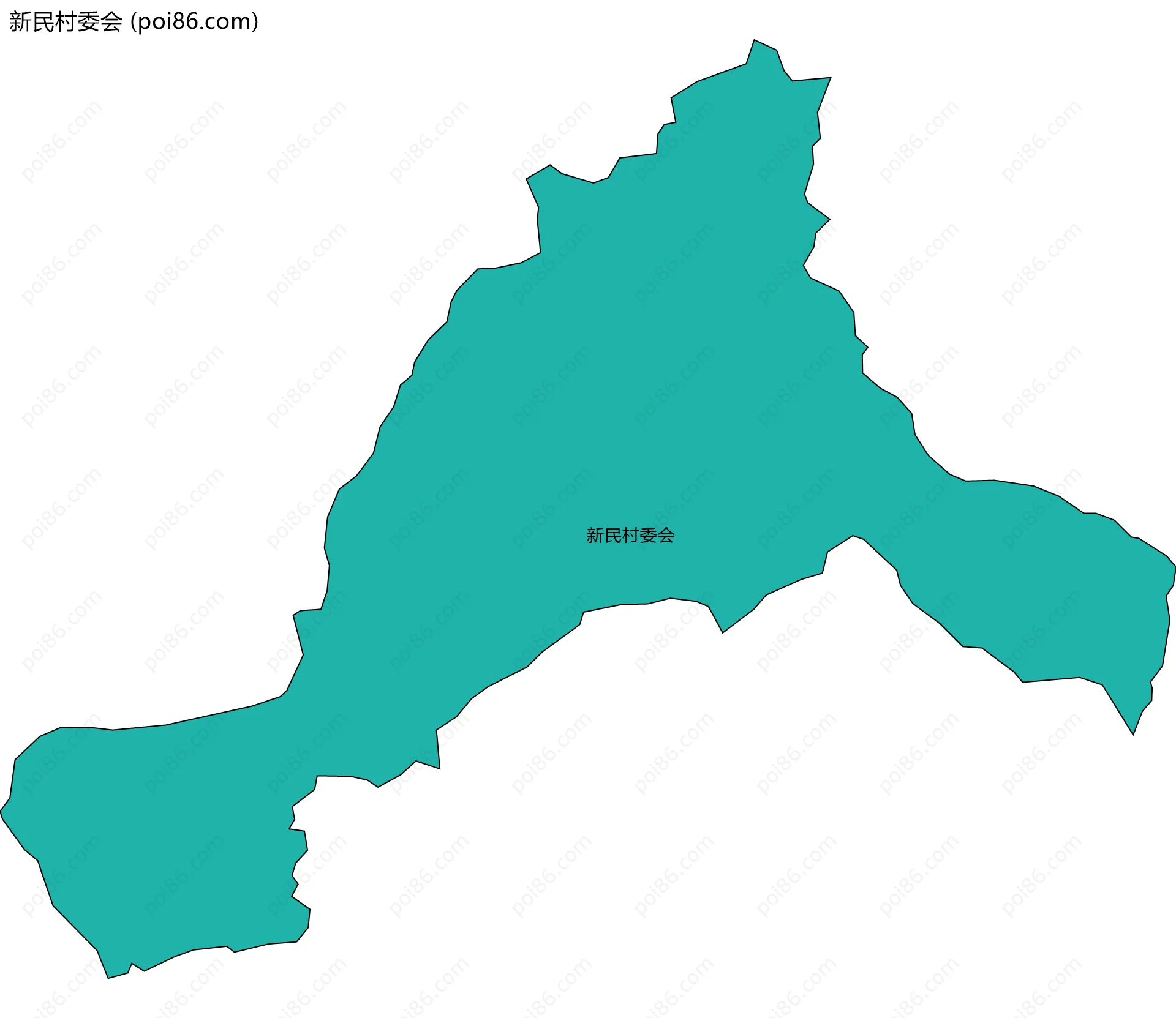 新民村委会边界地图