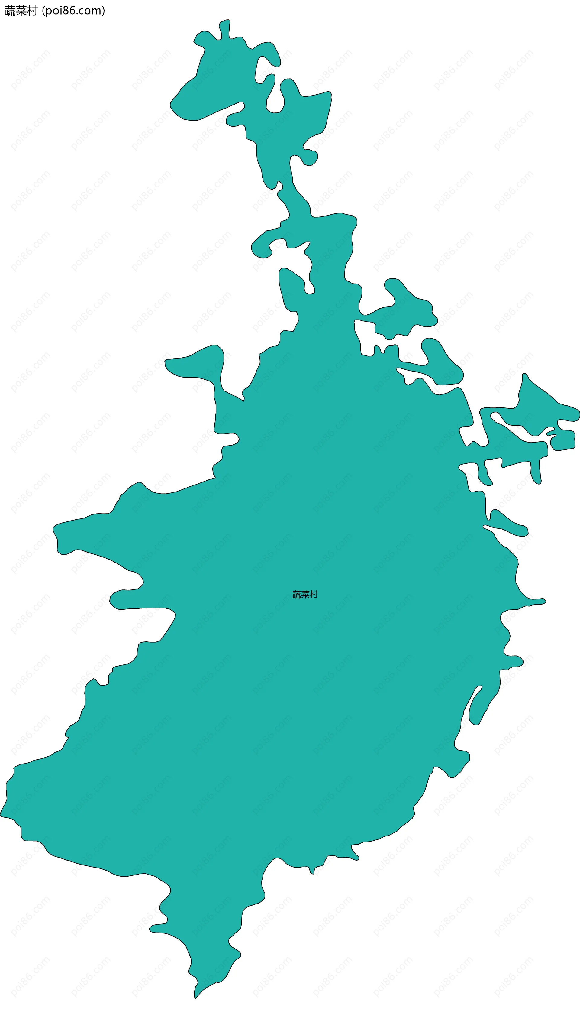 蔬菜村边界地图