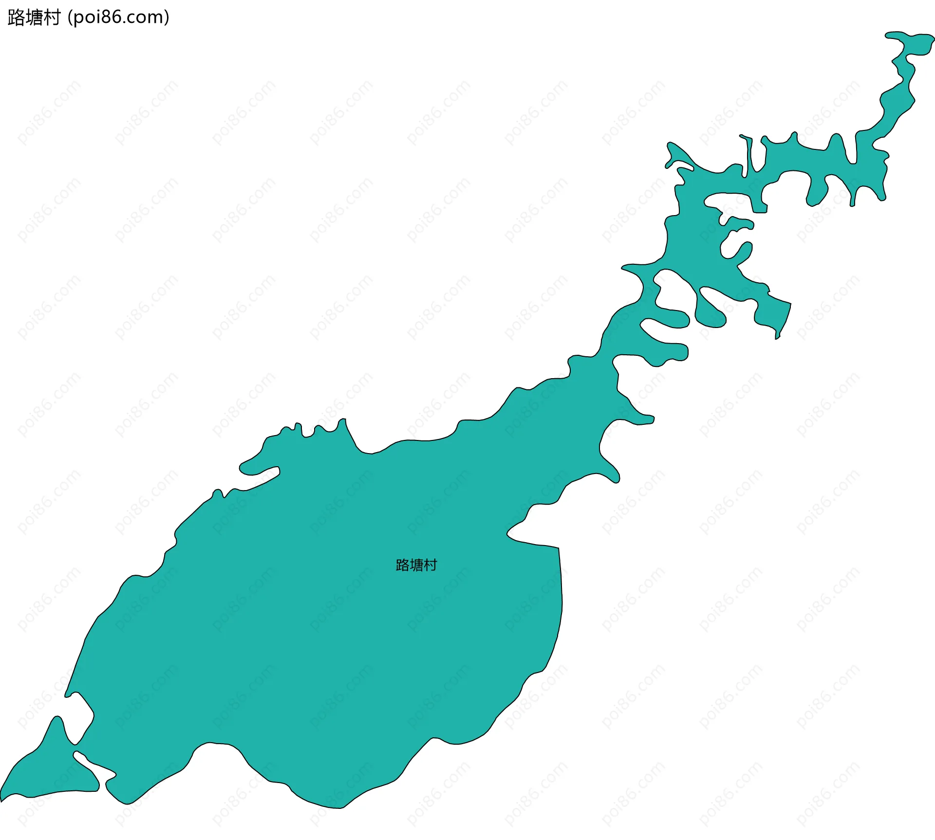 路塘村边界地图