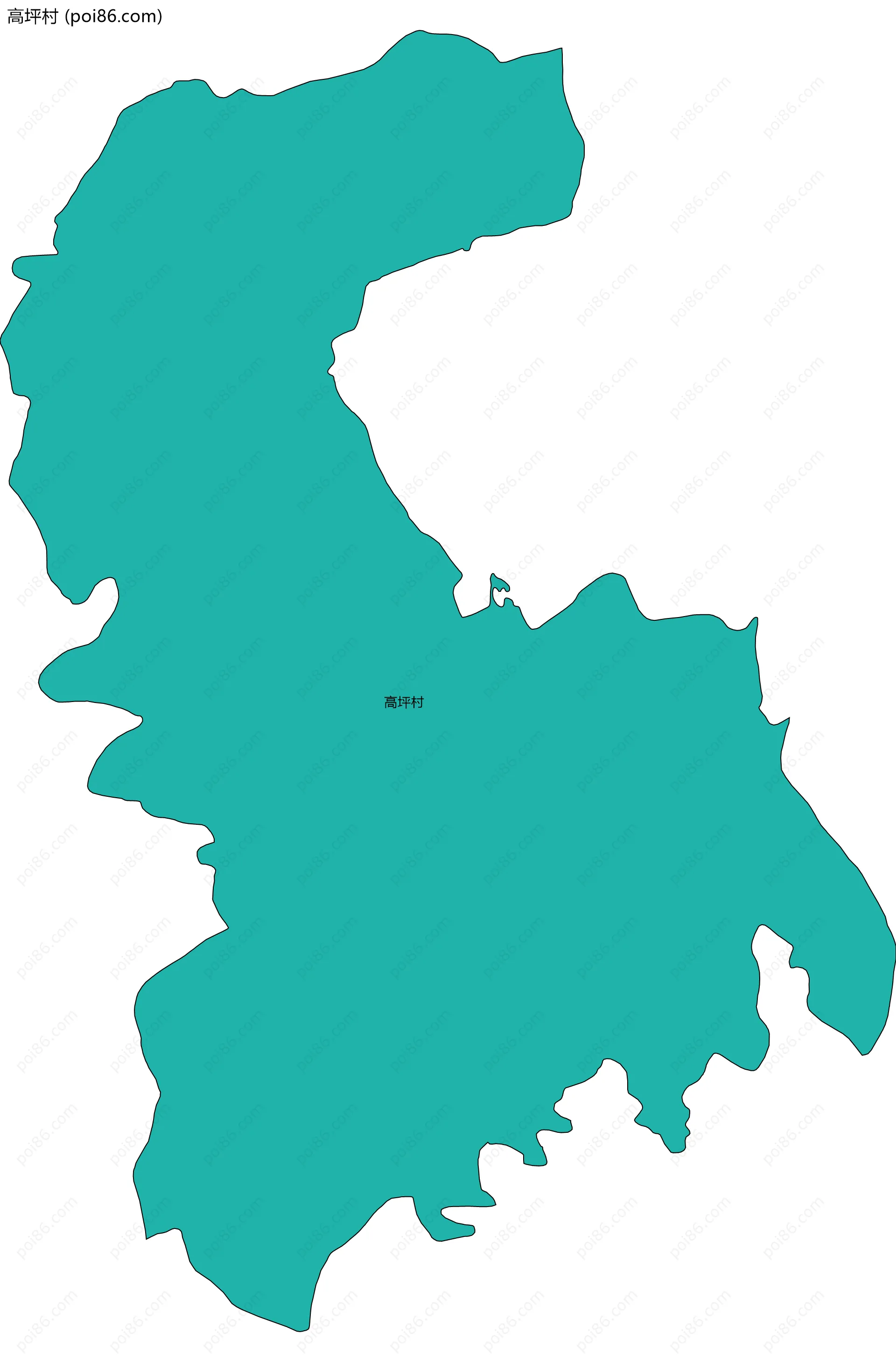 高坪村边界地图