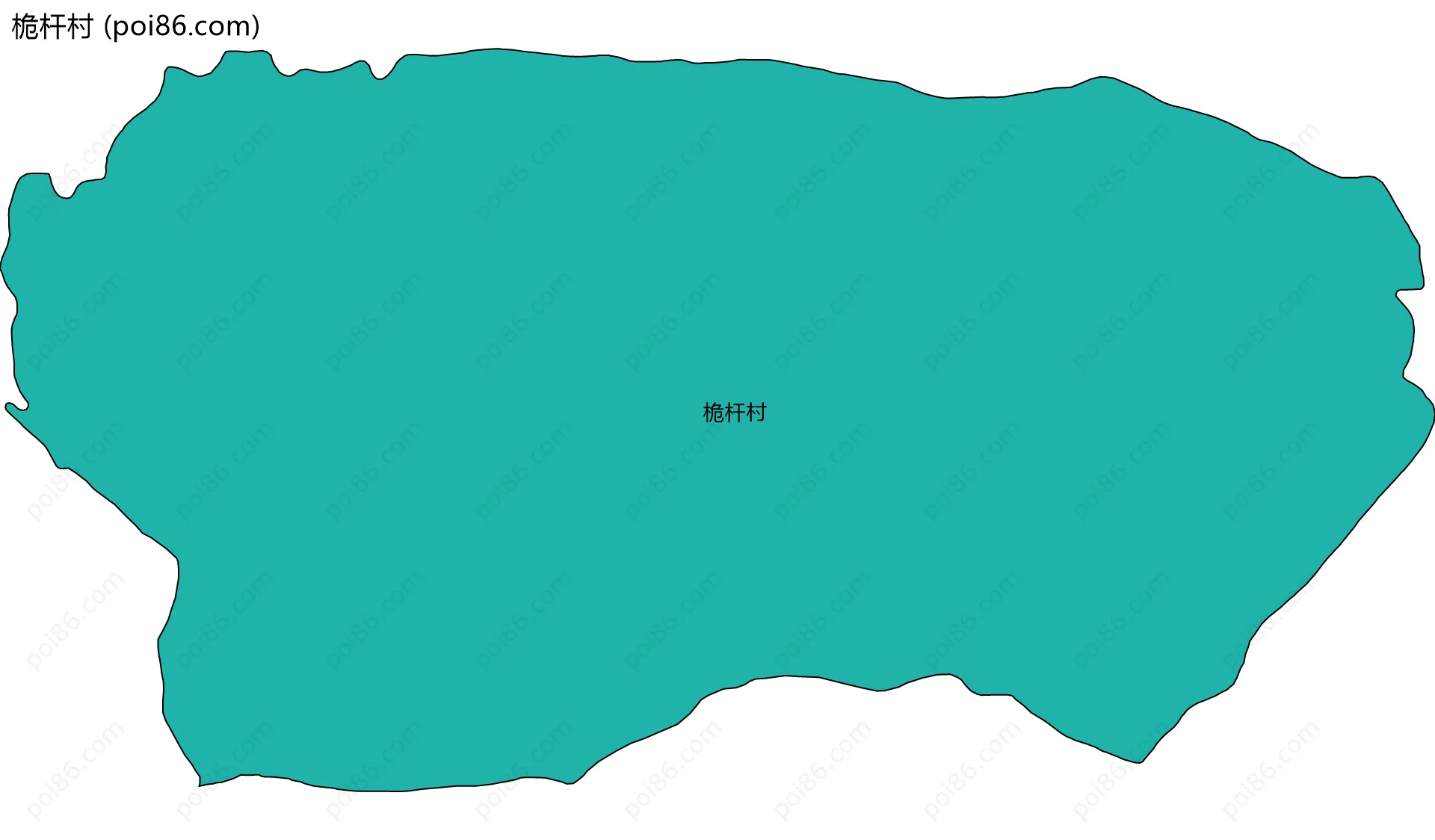 桅杆村边界地图