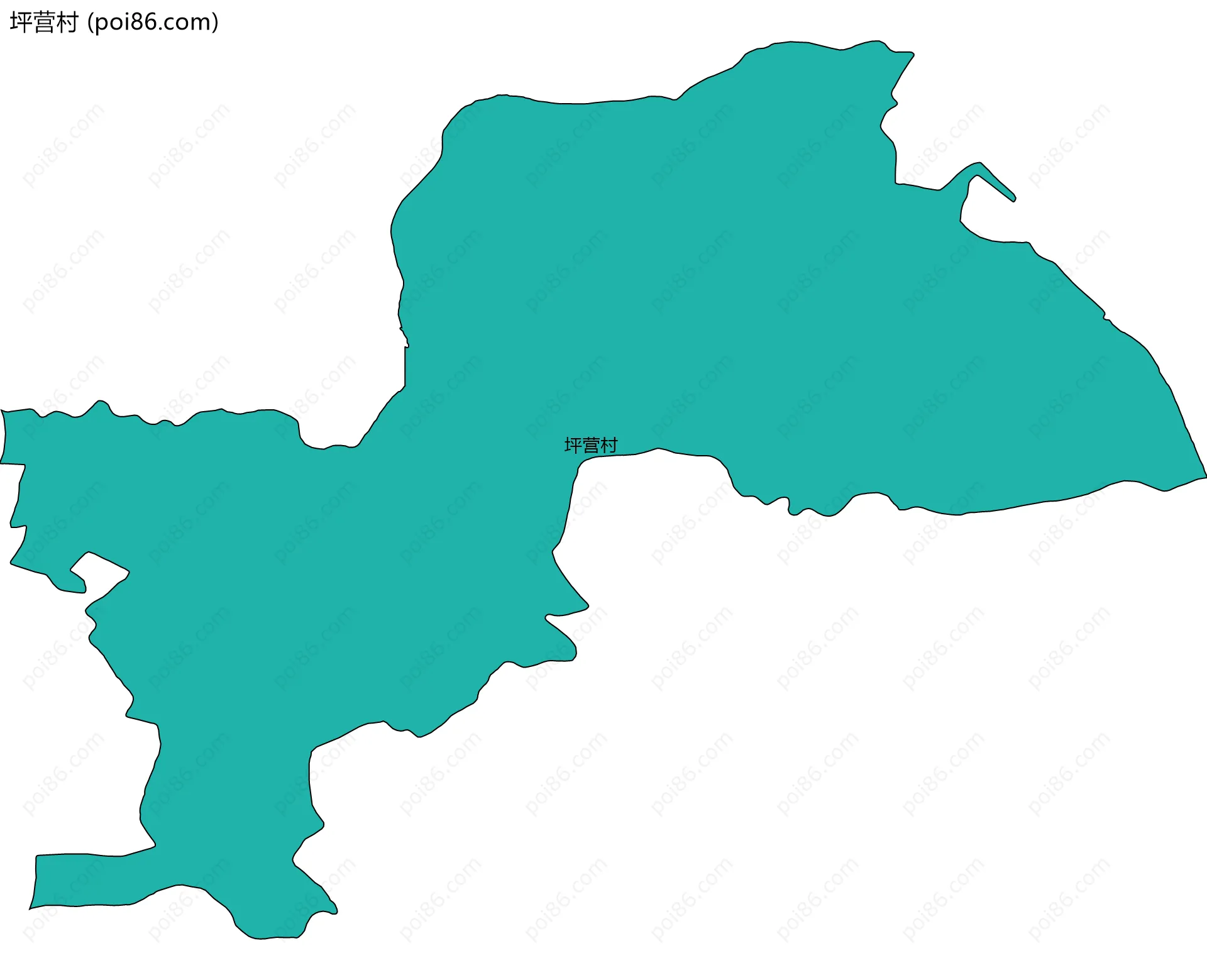 坪营村边界地图