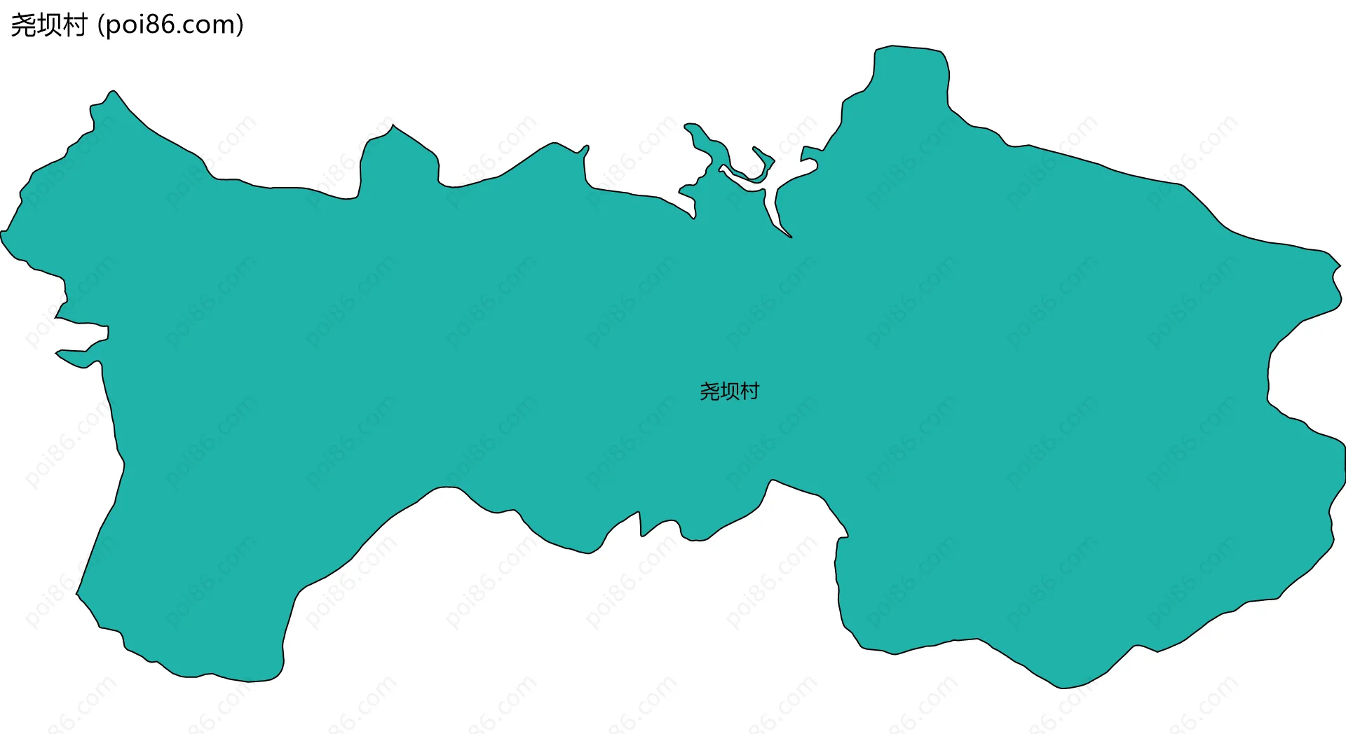 尧坝村边界地图