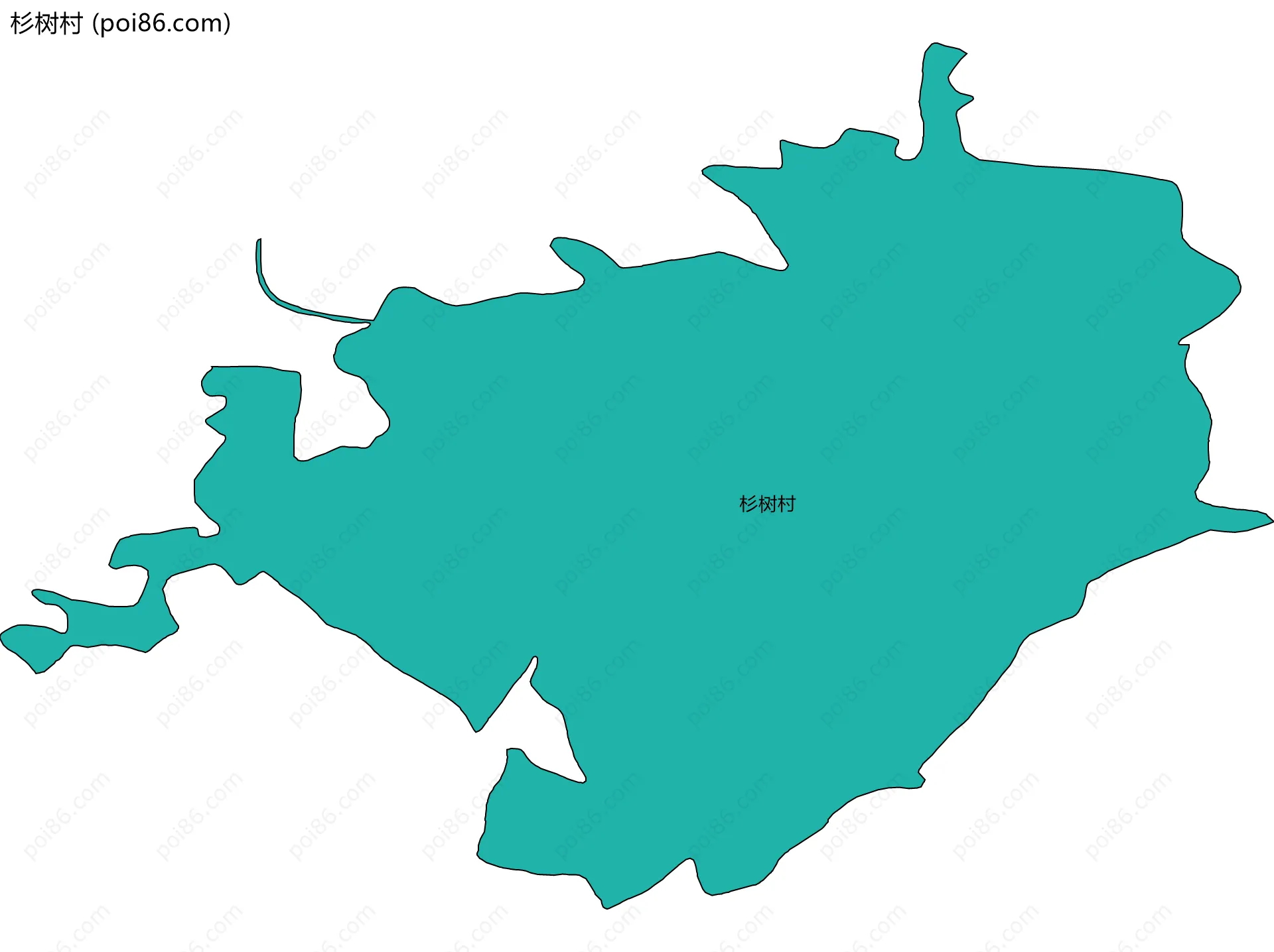 杉树村边界地图