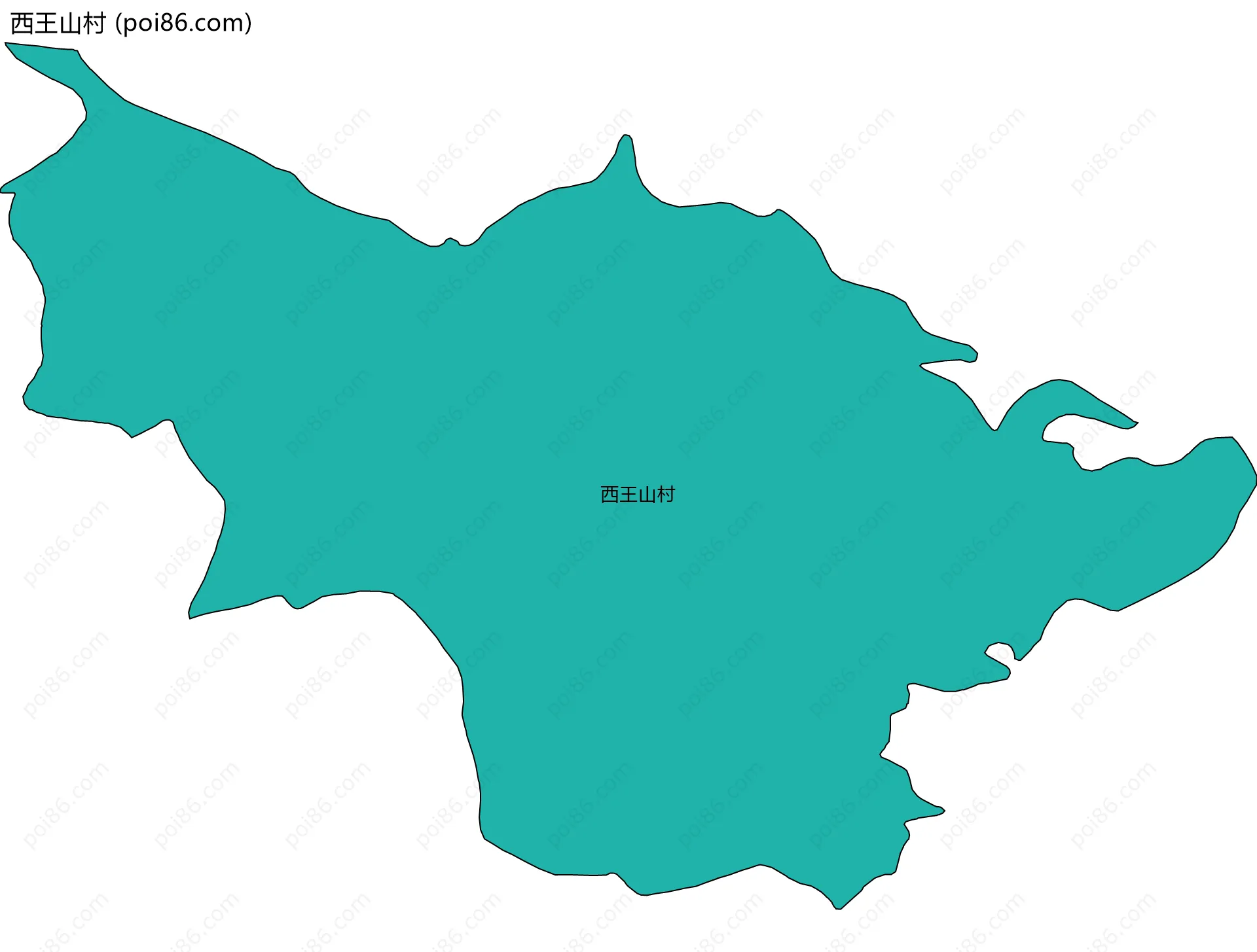 西王山村边界地图