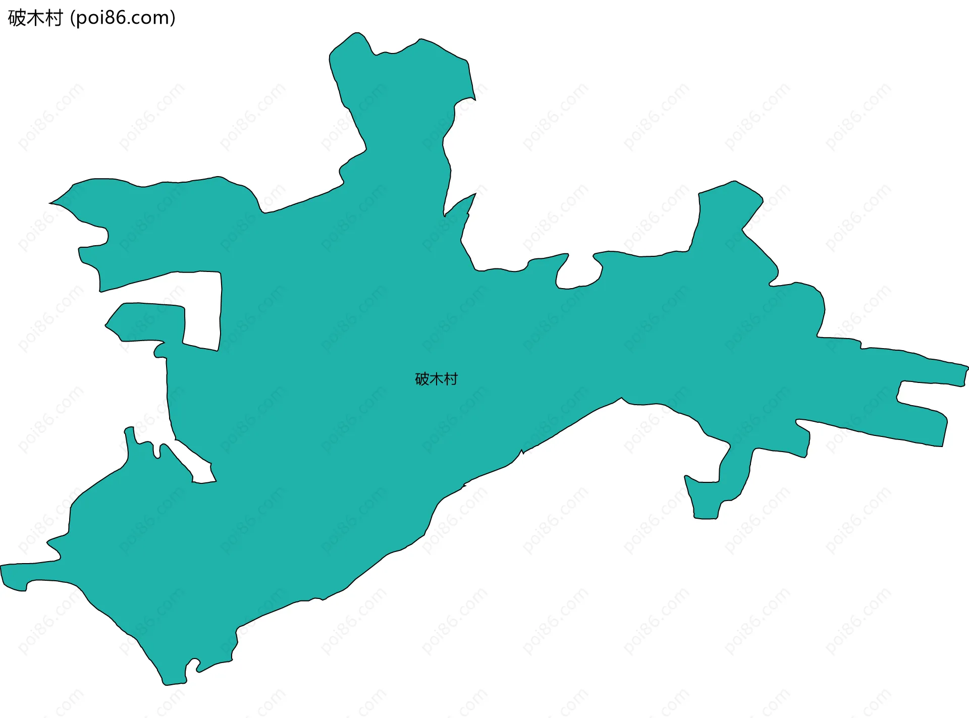破木村边界地图