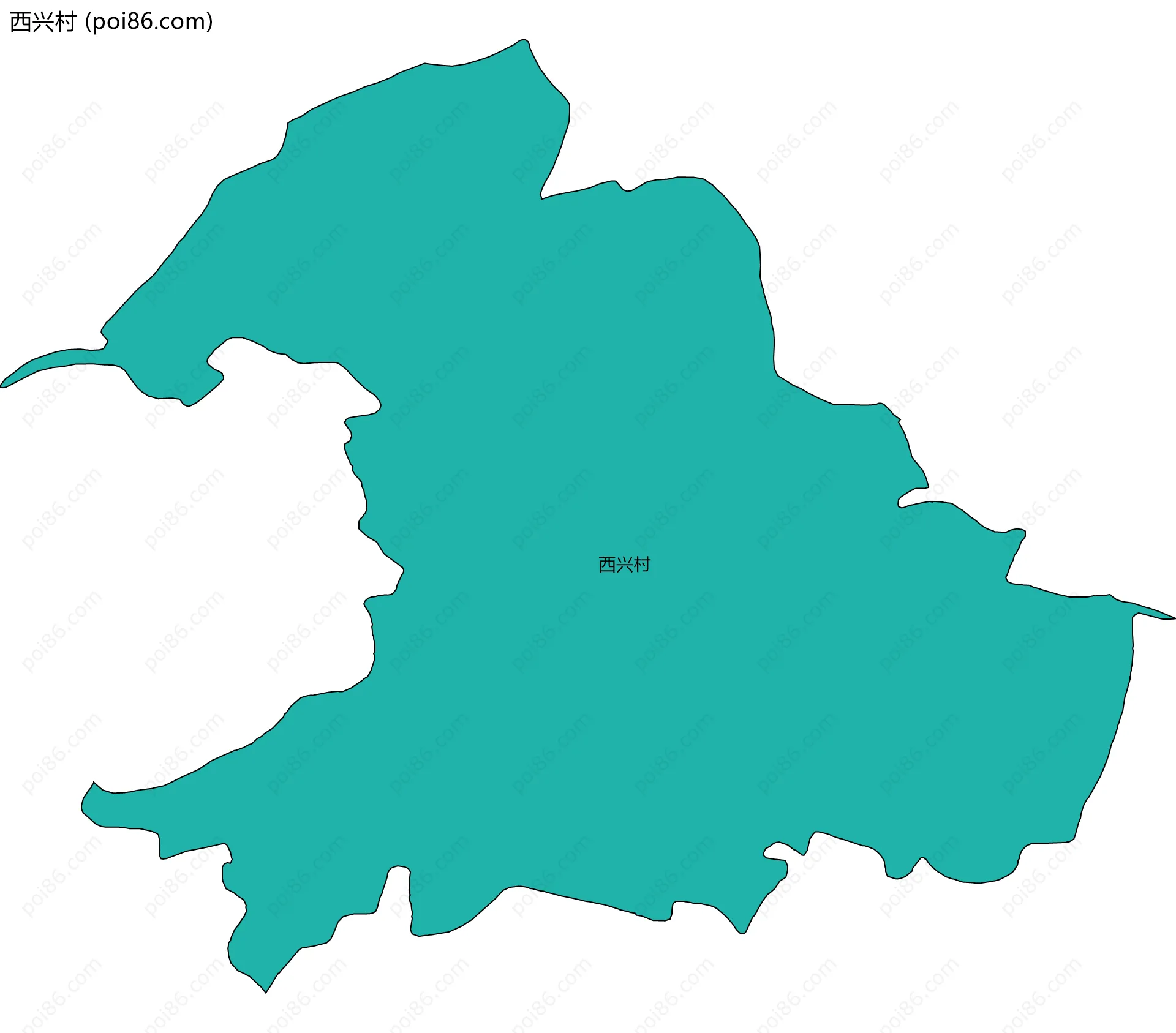 西兴村边界地图