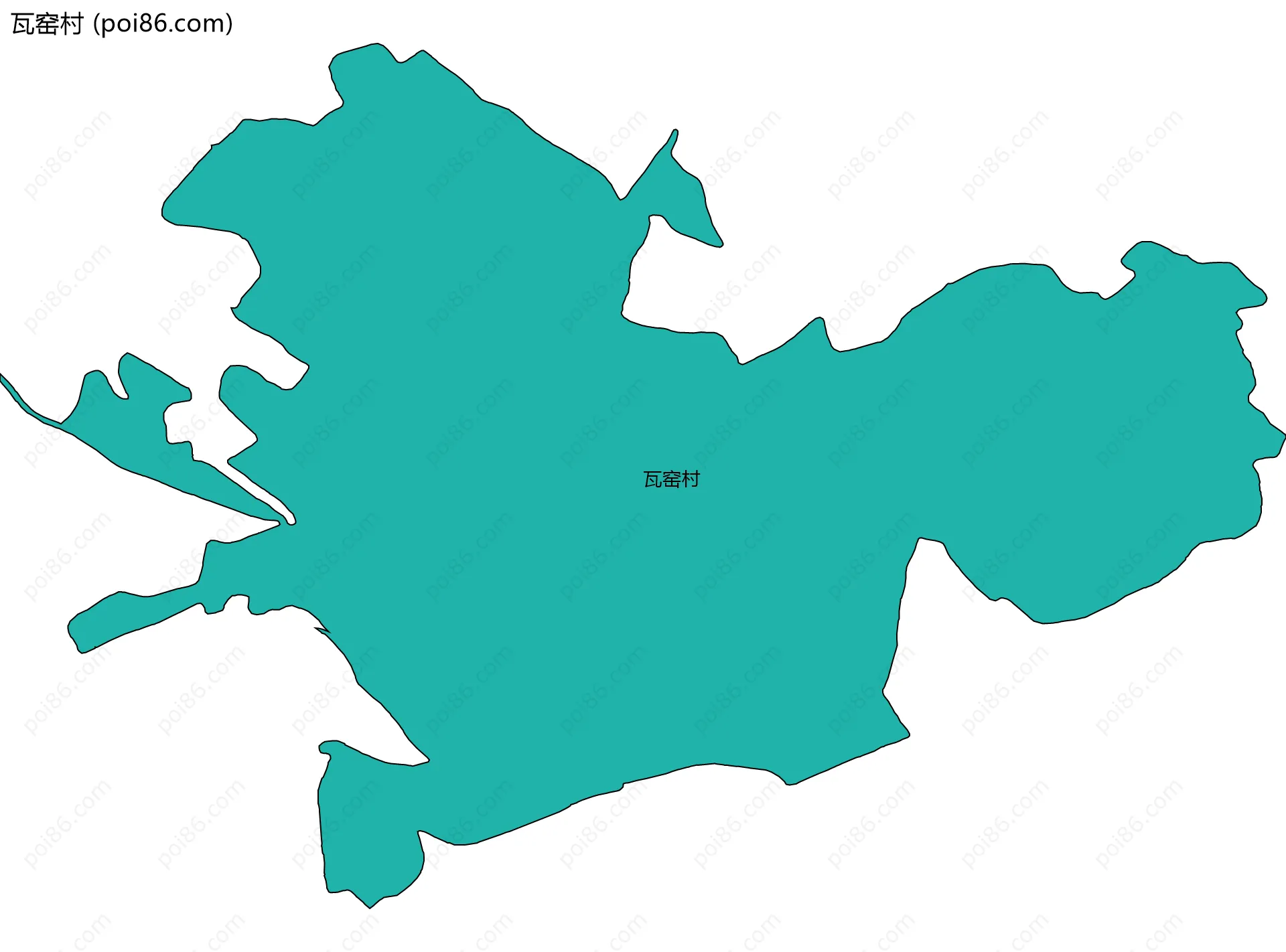 瓦窑村边界地图