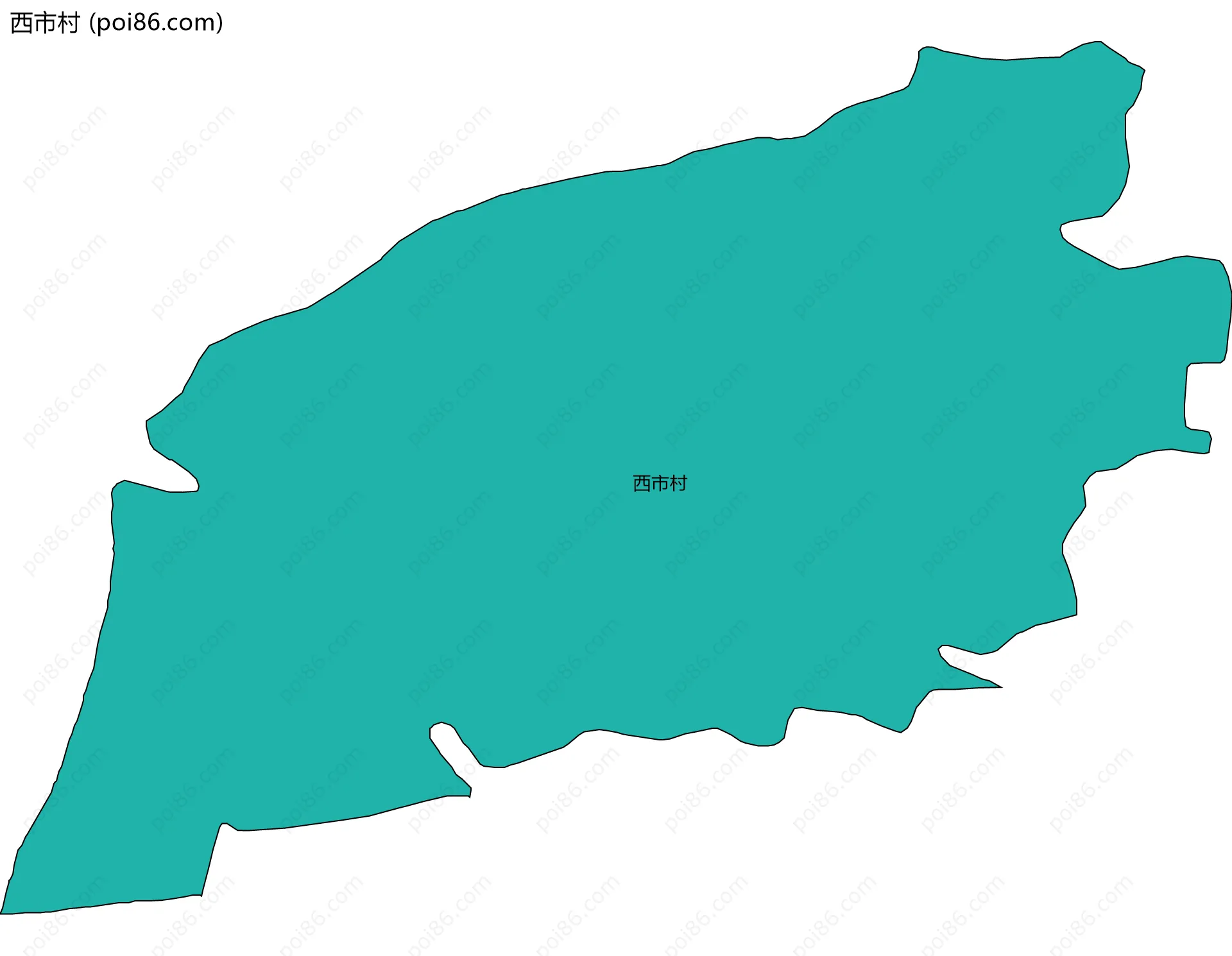西市村边界地图