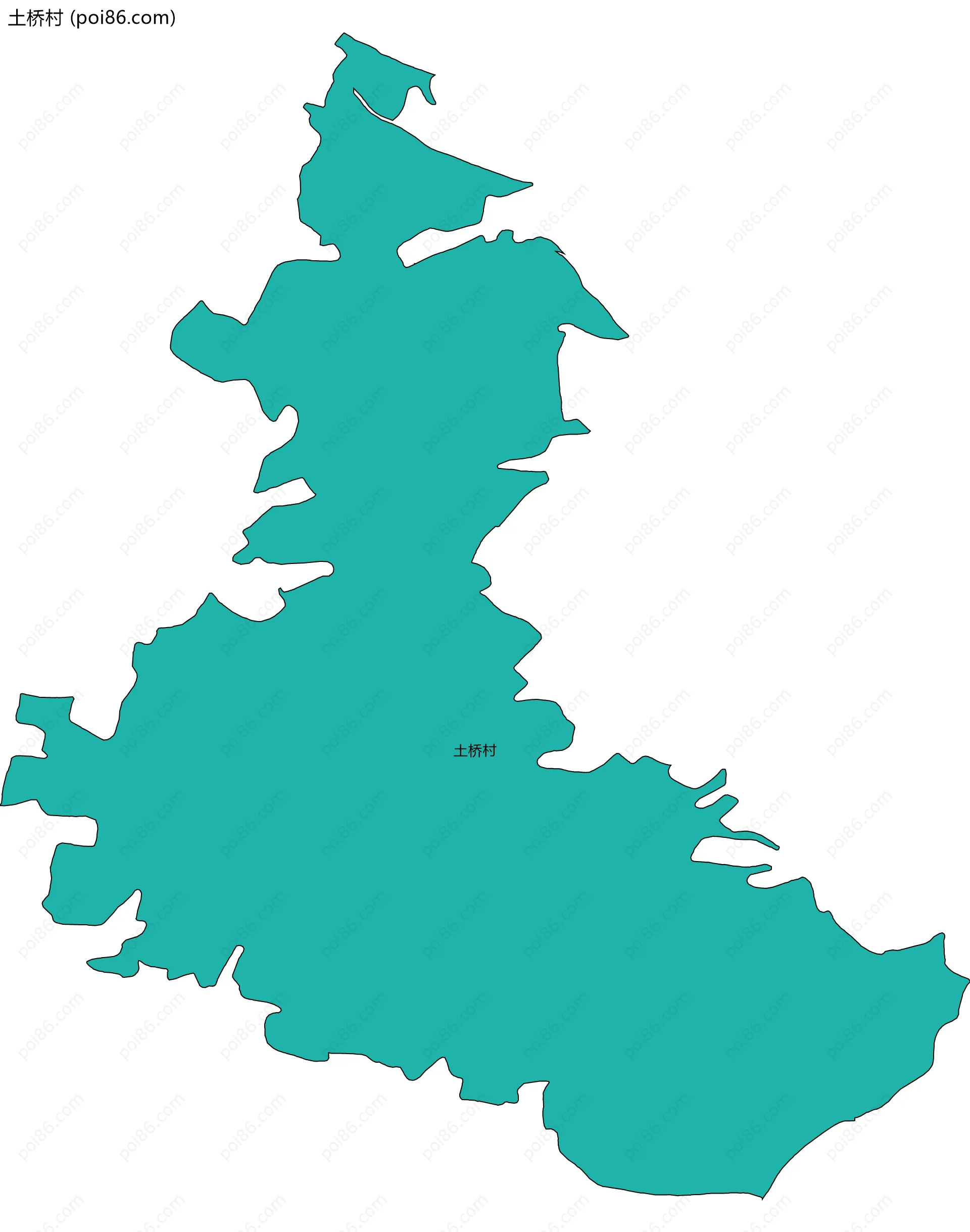 土桥村边界地图