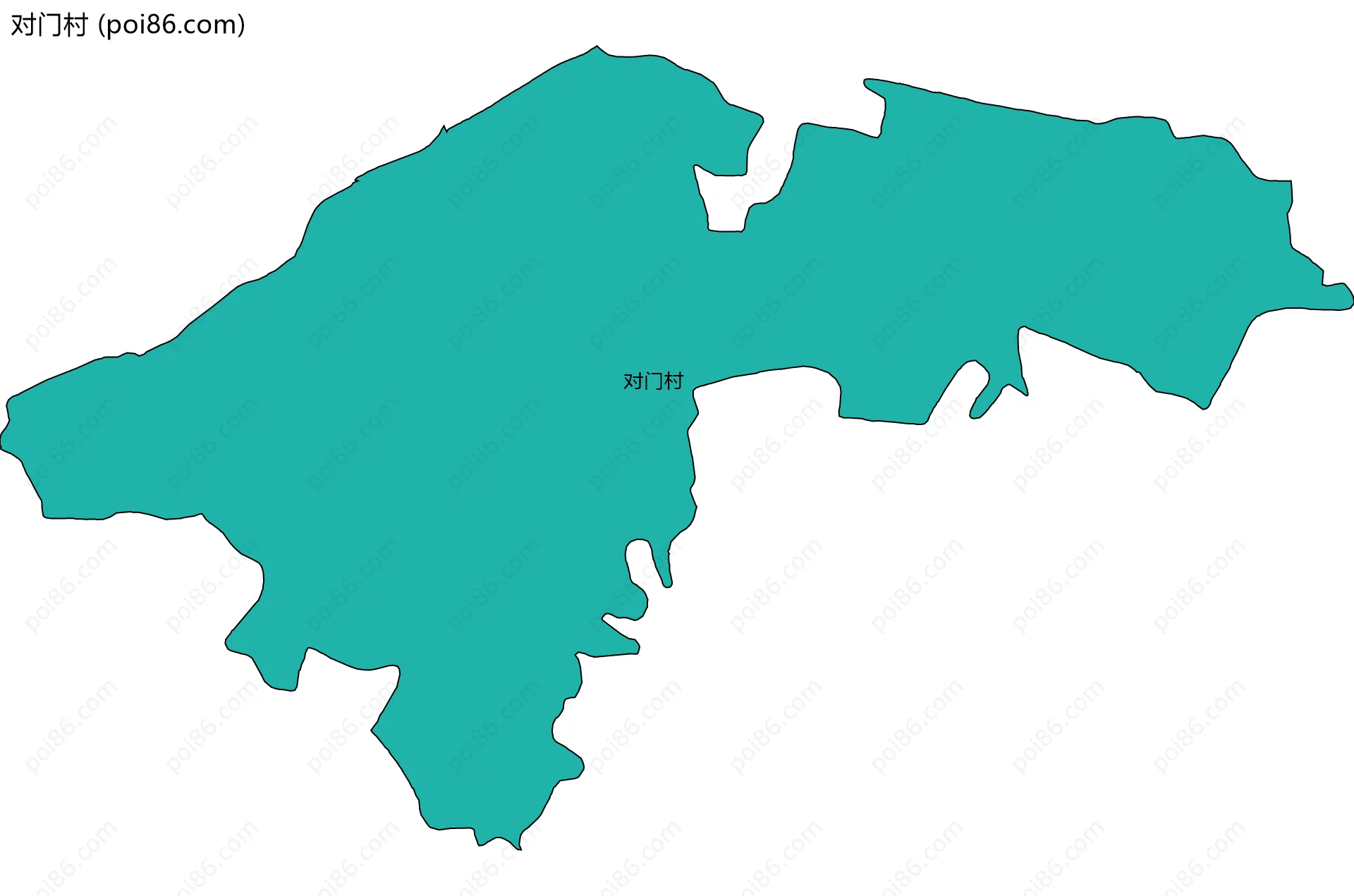 对门村边界地图
