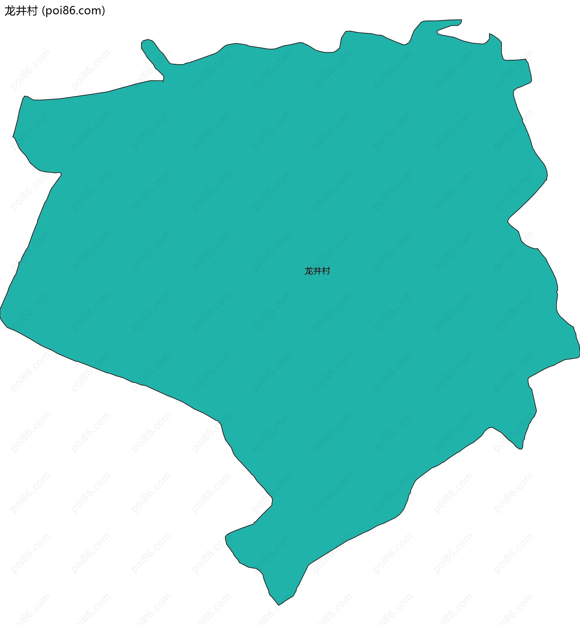 龙井村边界地图