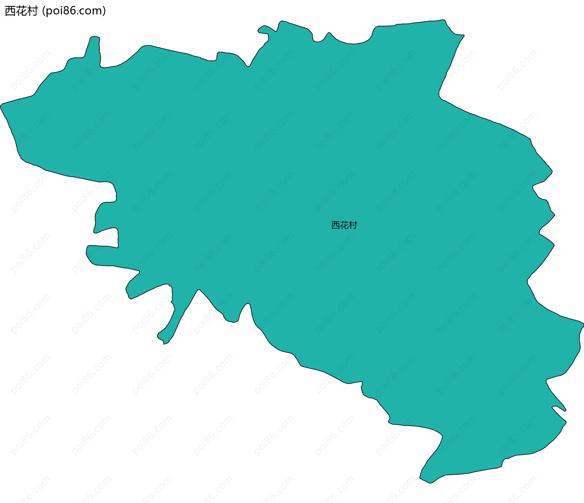 西花村边界地图