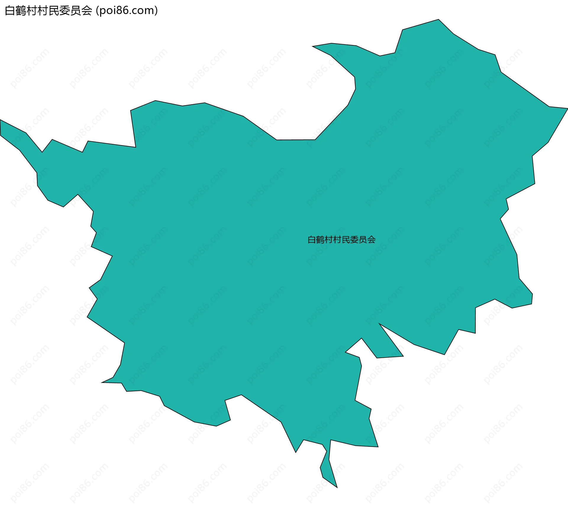 白鹤村村民委员会边界地图