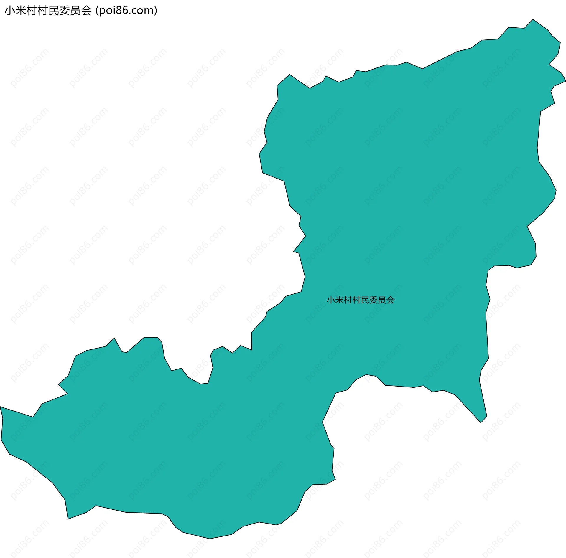小米村村民委员会边界地图