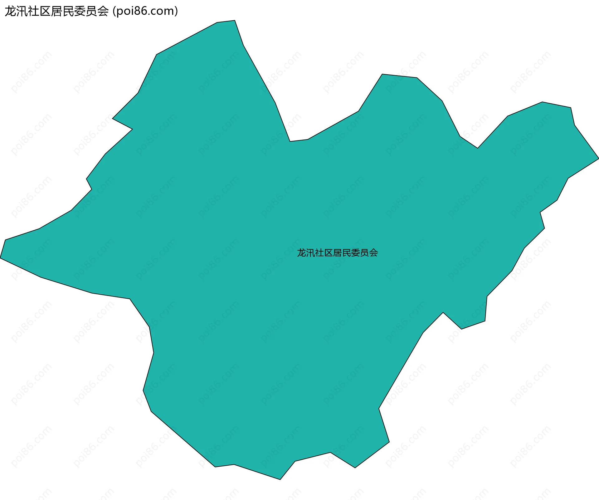 龙汛社区居民委员会边界地图