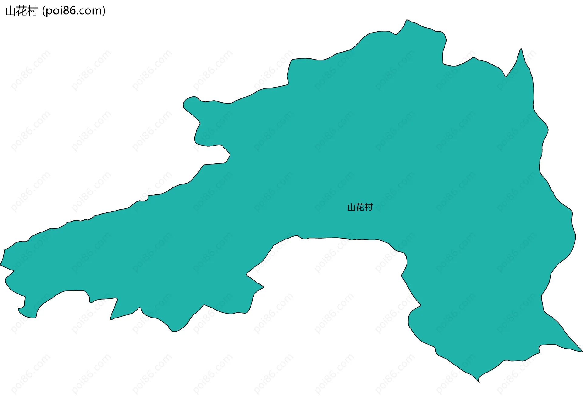 山花村边界地图
