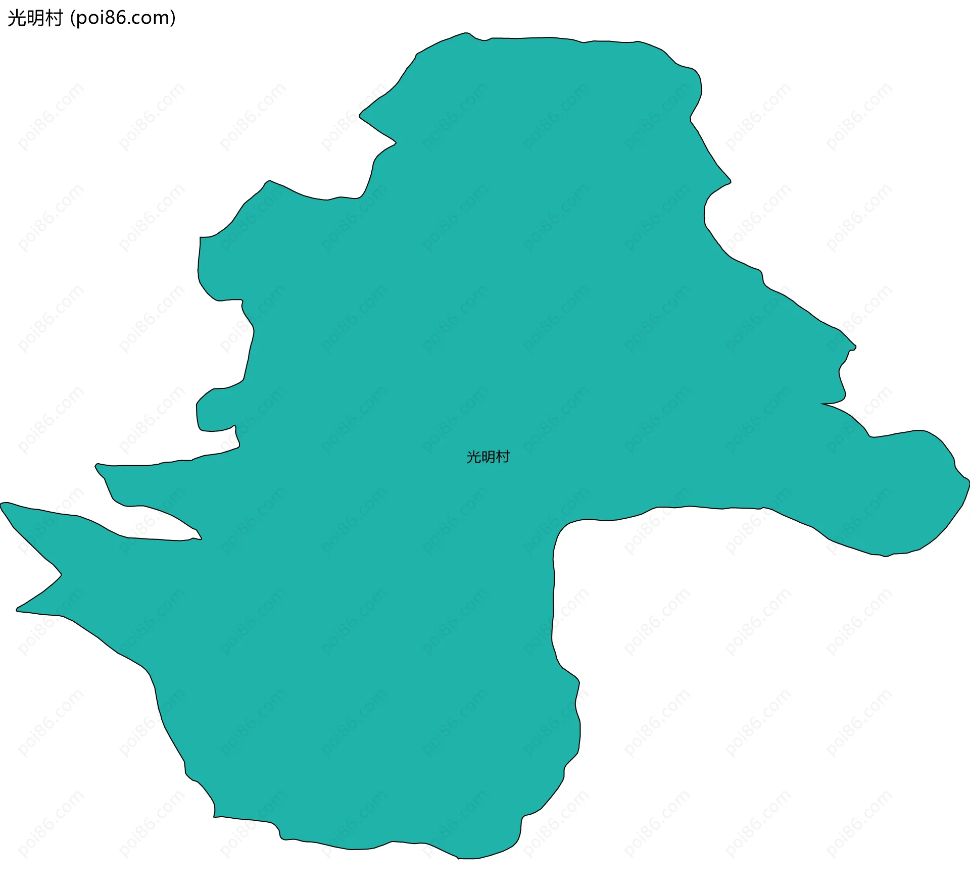 光明村边界地图