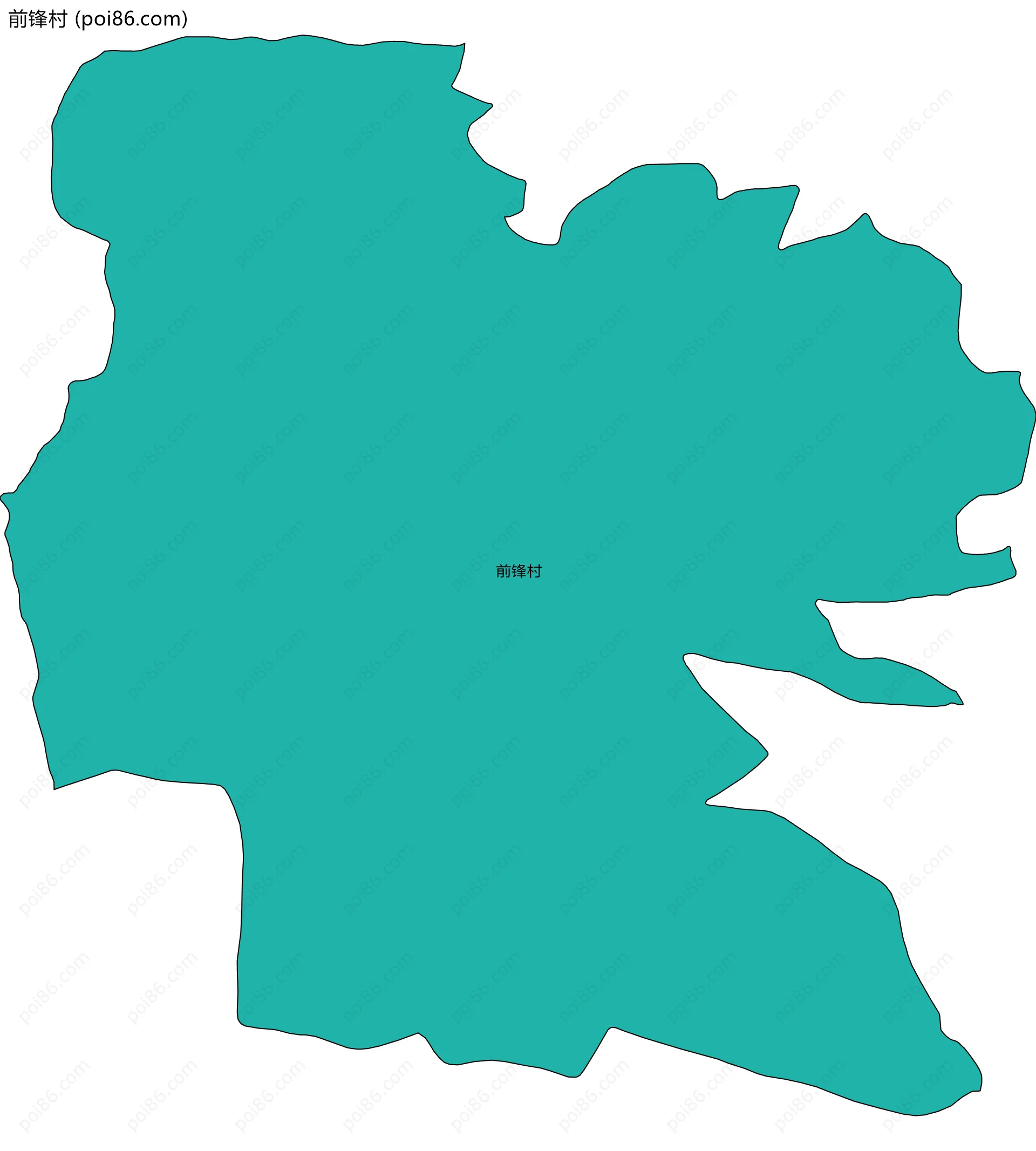 前锋村边界地图