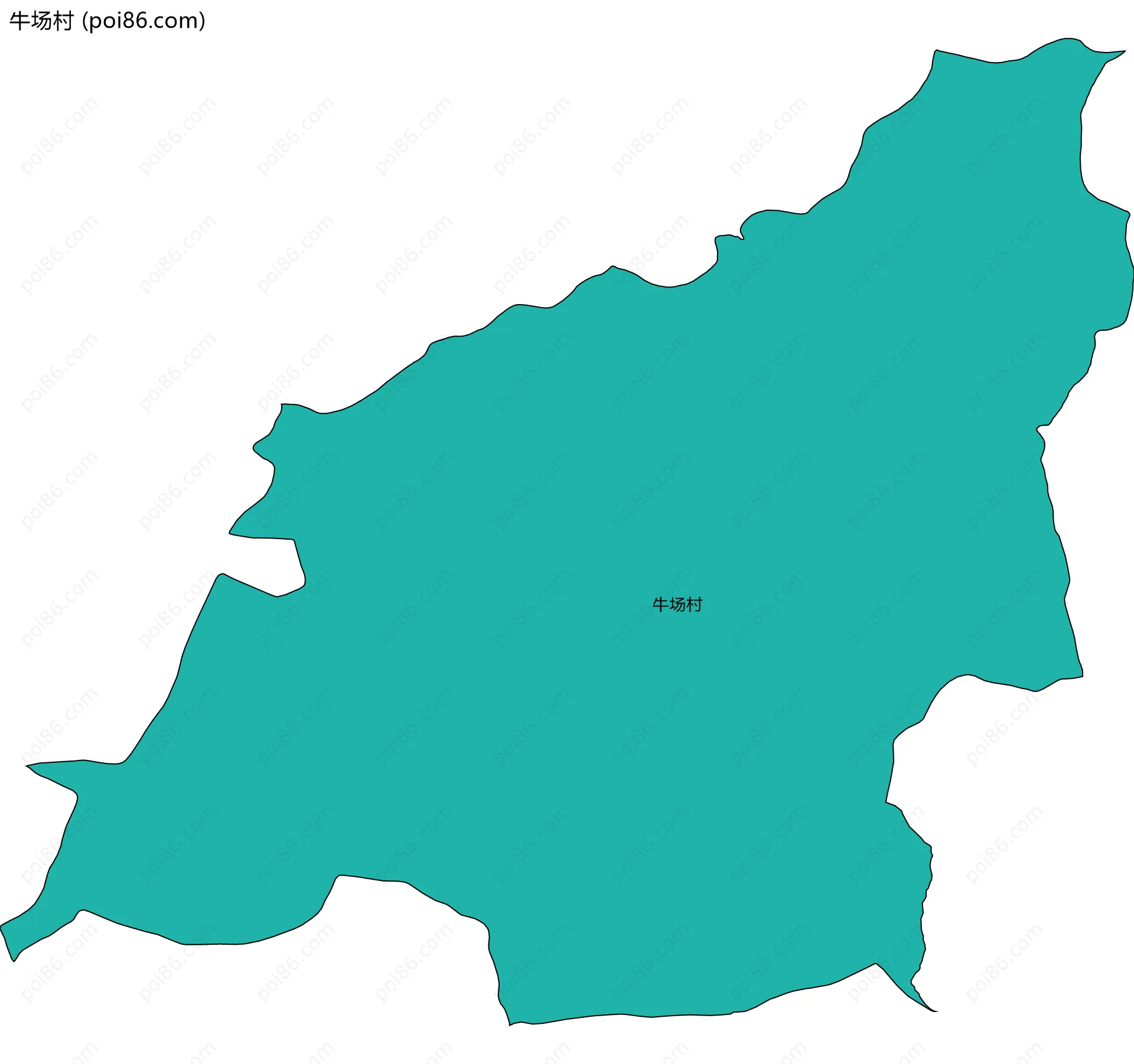 牛场村边界地图