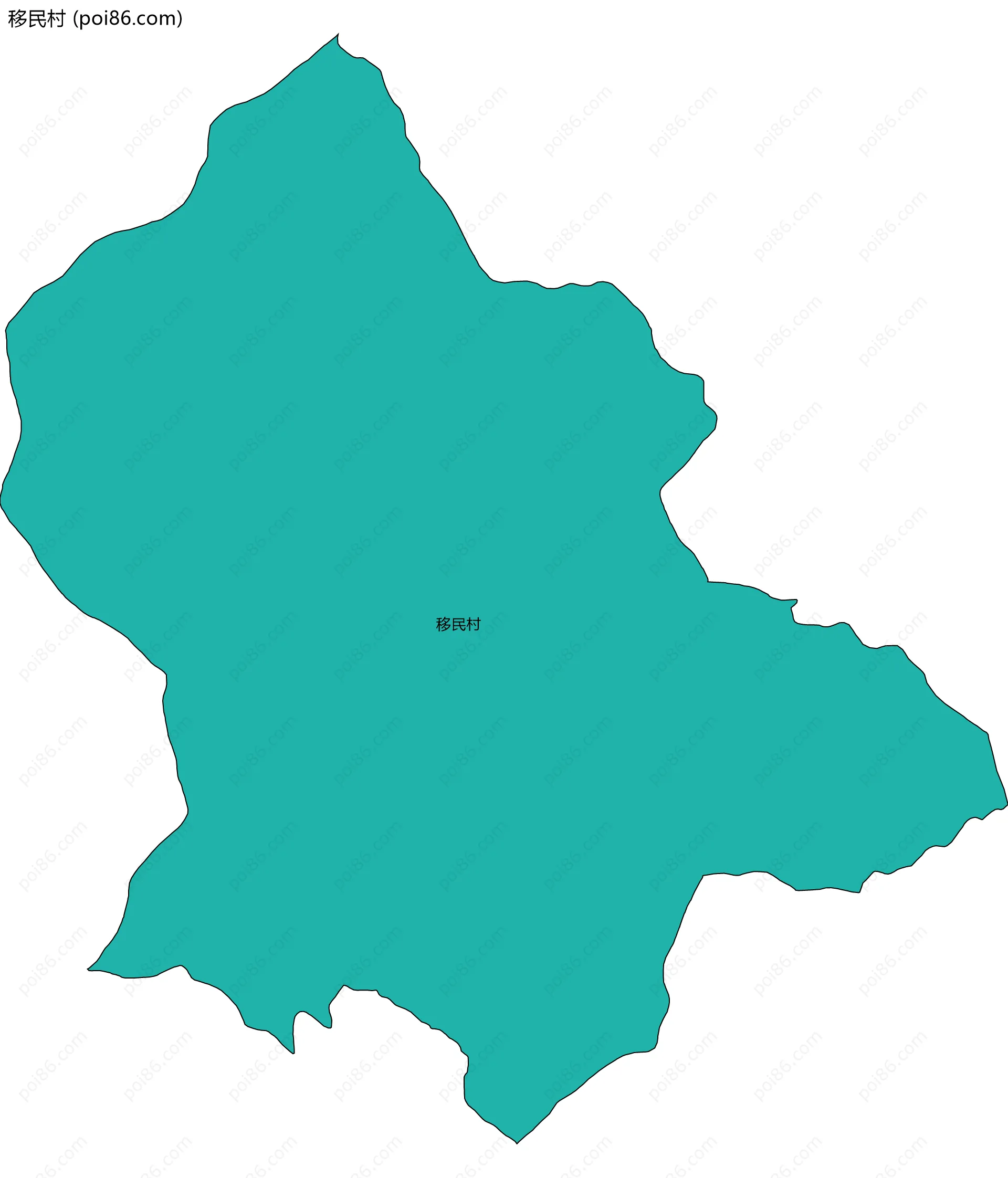 移民村边界地图