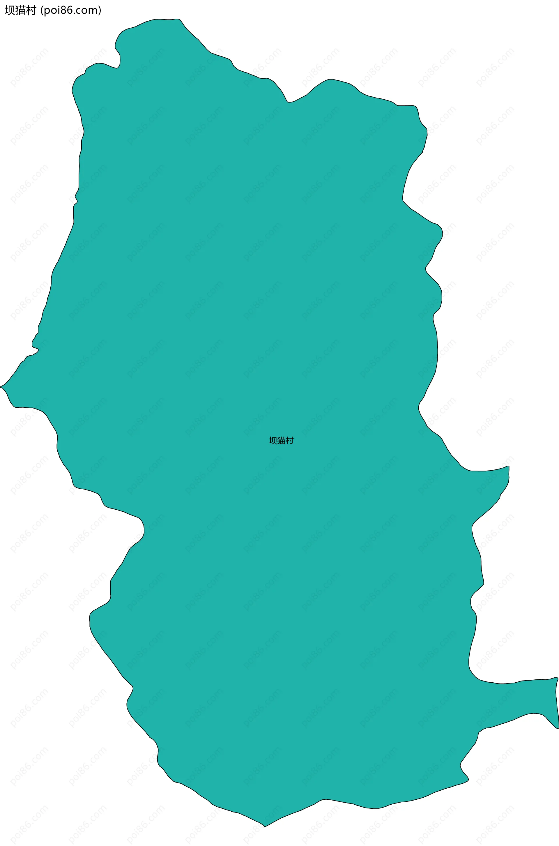 坝猫村边界地图